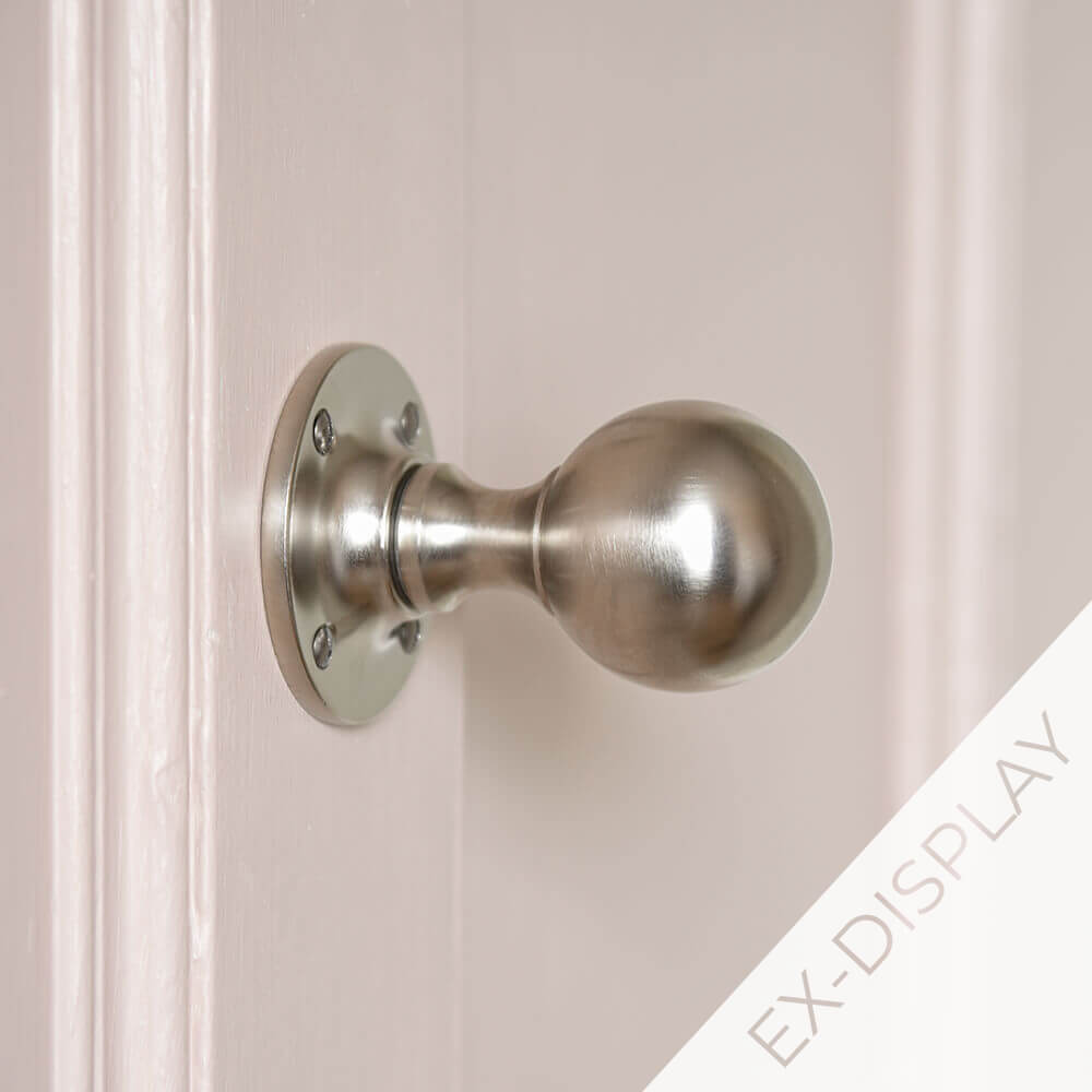 Satin Nickel Round Door Knobs - Premium Ex Display Hardware for Interior Doors | Perfect for Bedrooms, Bathrooms & Home Renovation Projects