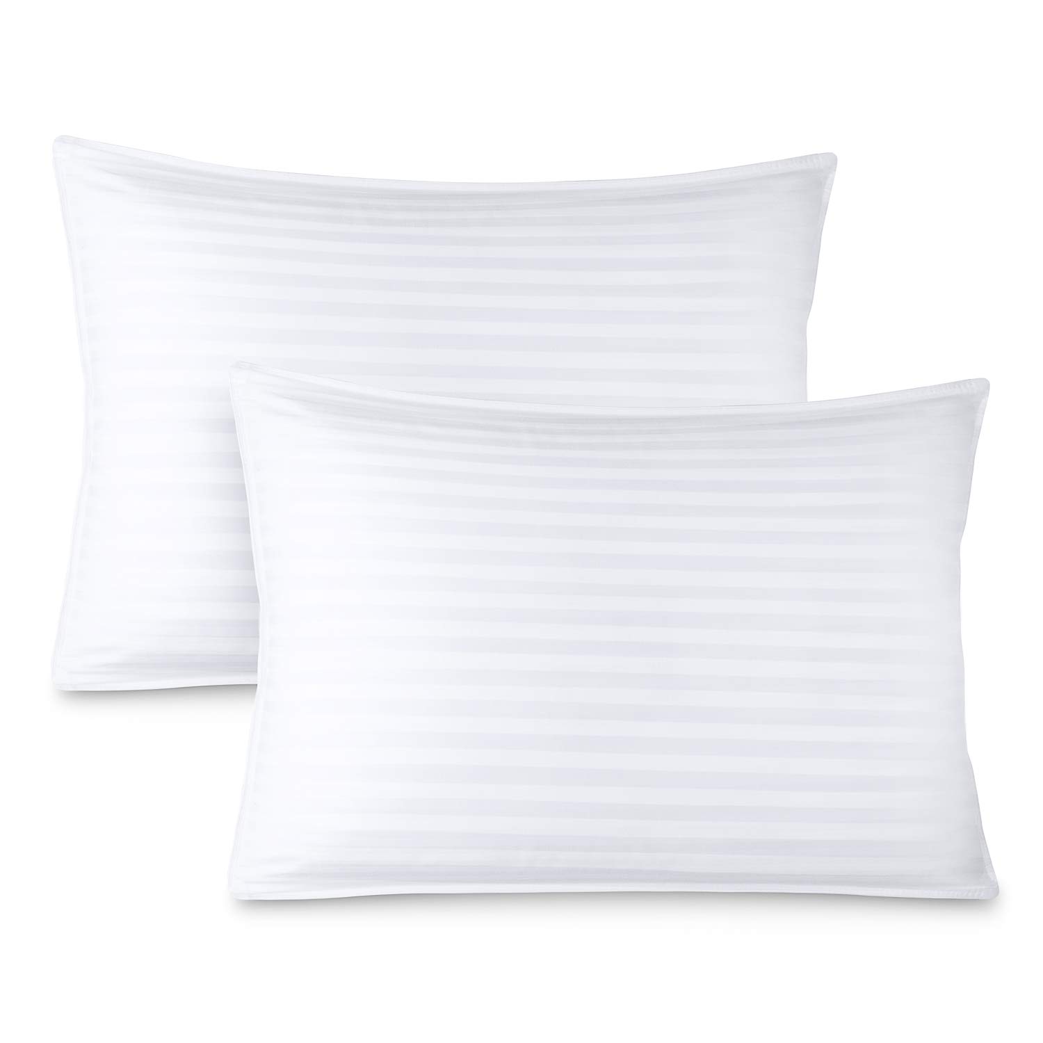 Clara Clark Down Alternative Toddler Pillows Set of 2 - 100% Cotton Cover with Poly Fiber Filling - Soft Baby Bed Pillows for Comfortable Sleep - Perfect for Nursery, Daycare & Travel
