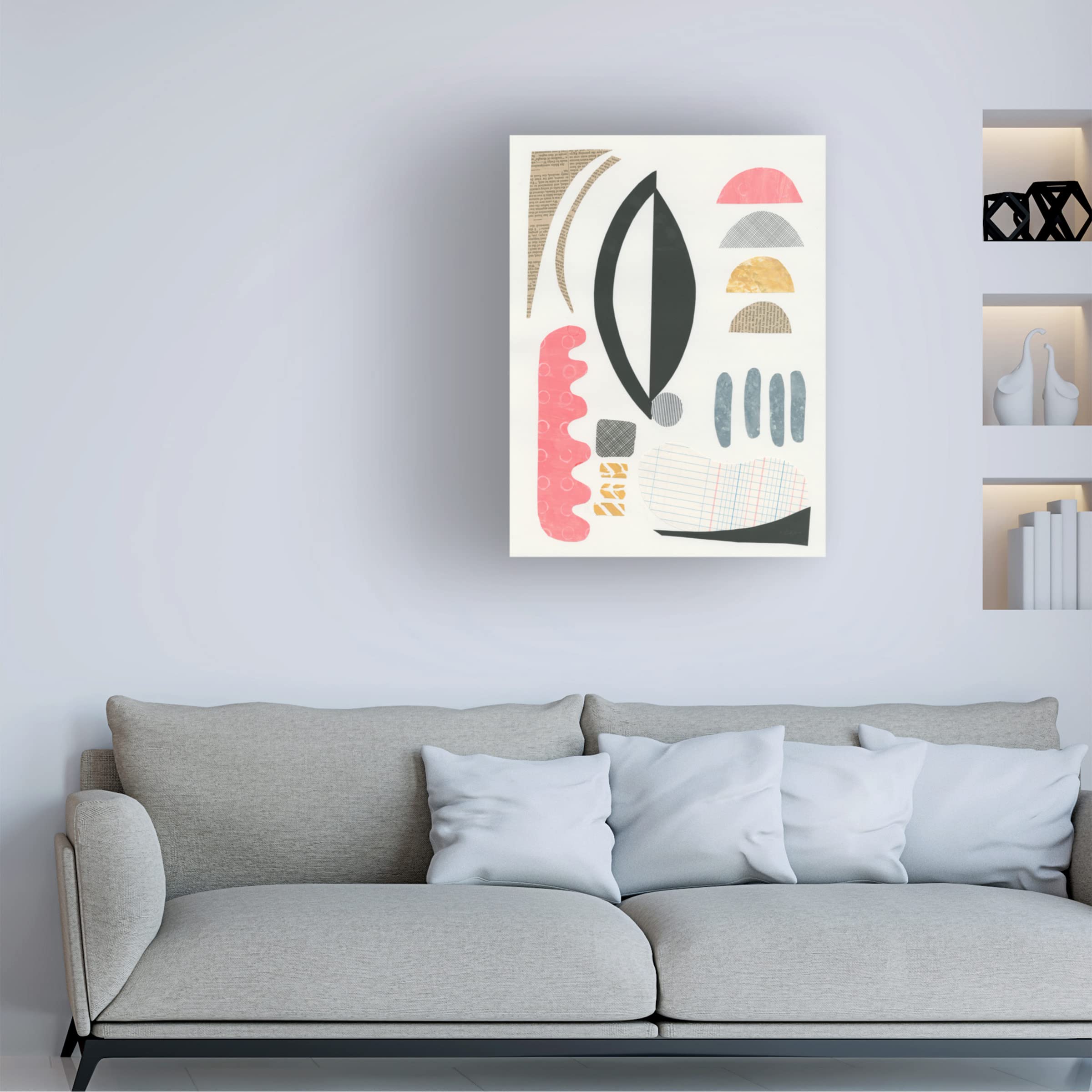 Courtney Prahl 'Mixed Shapes II' Abstract Canvas Wall Art - Modern Home Decor for Living Room, Bedroom & Office