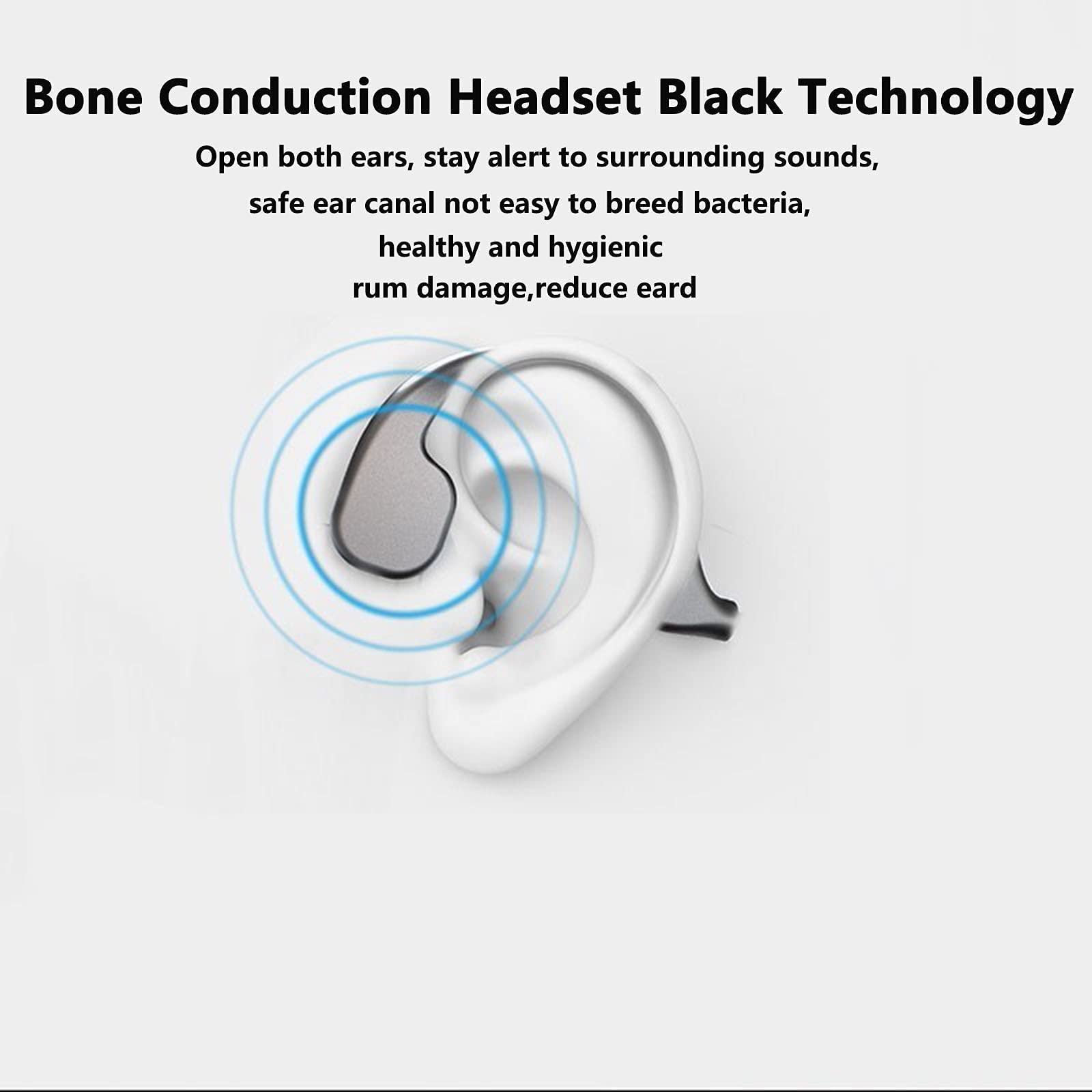 ESSONIO Waterproof Bone Conduction Headphones with Built-in 32GB MP3 Player - IPX8 Swimming Headphones, Bluetooth 5.0 Wireless Open-Ear Headphones for Swimming, Running, Cycling, Gym Workouts & Spa Relaxation