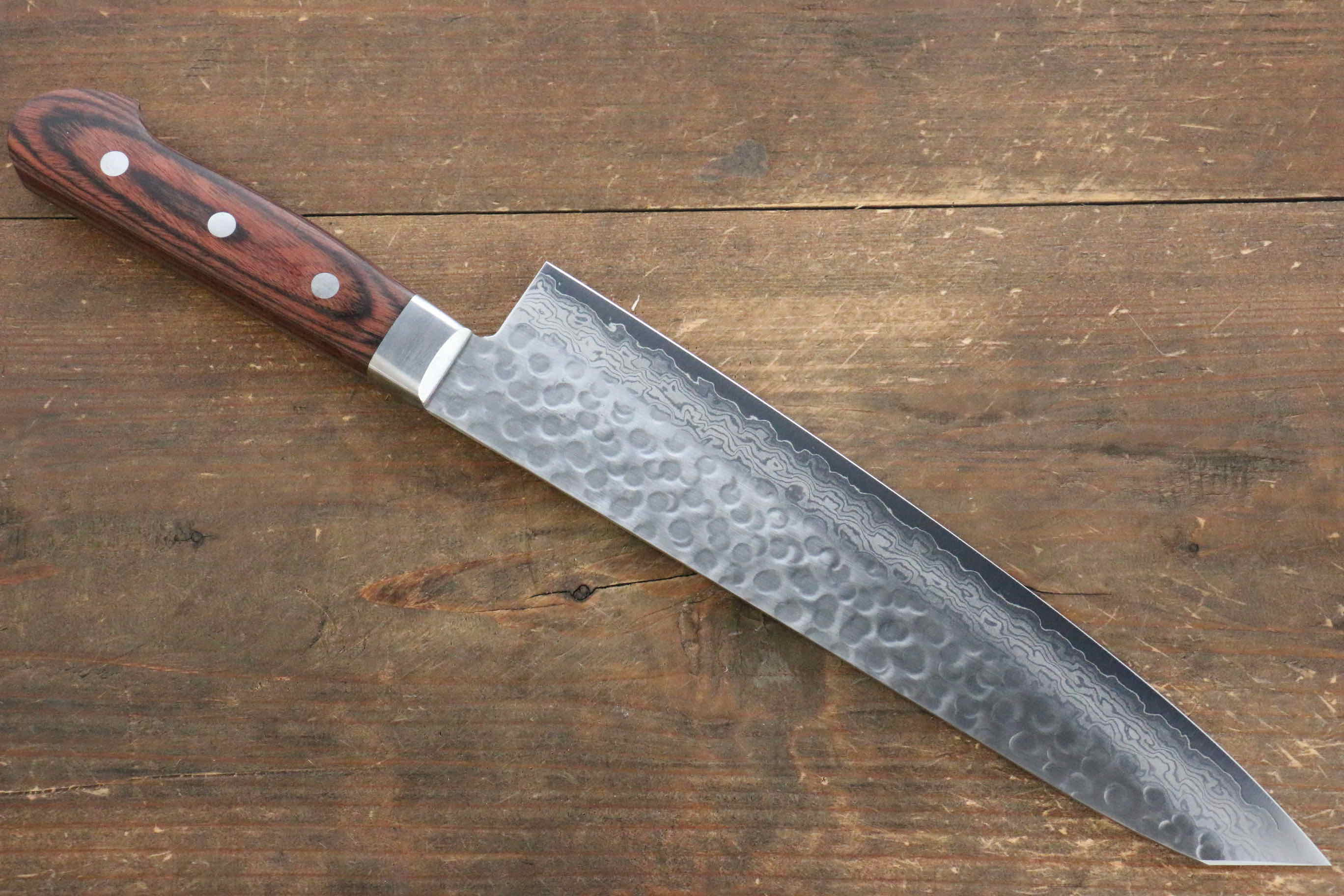 Premium Jikko VG10 17-Layer Kiritsuke Gyuto Japanese Chef Knife 230mm with Mahogany Handle - Perfect for Sushi, Sashimi & Precision Vegetable Cutting
