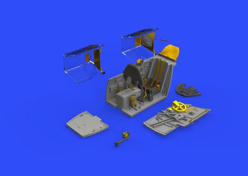 1/48 Scale Bf 109G-6 Resin Cockpit Set by Eduard Brassin - Compatible with Tamiya Model Kit 648405 - Perfect for WWII Aircraft Model Builders & Collectors