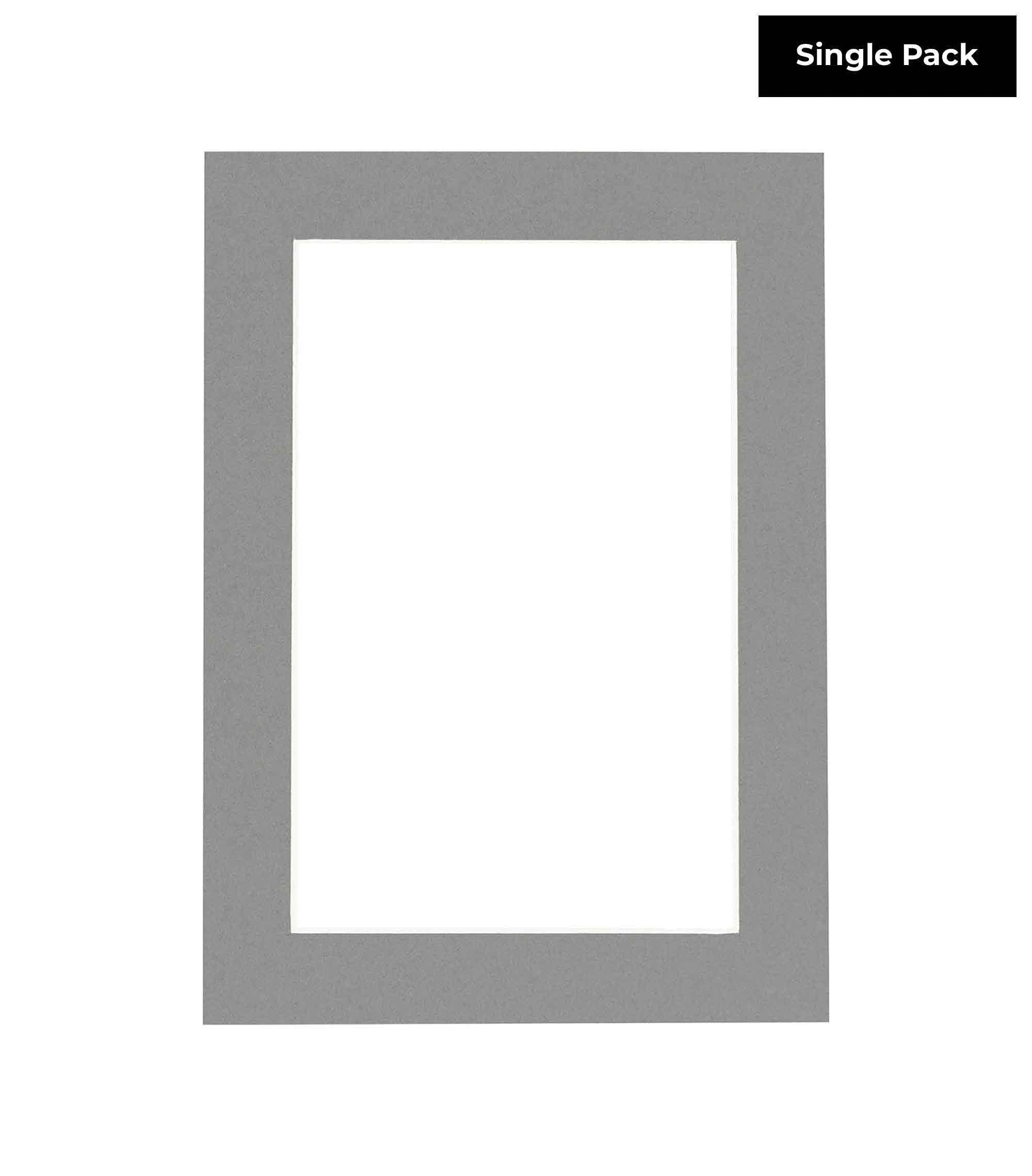 30x40 Acid-Free Mid Grey Precut Matboard with Bevel Cut for 27x36 Photos - Includes Backing Board & Crystal Clear Self-Seal Photo Mat Bag - 4-Ply Thickness for Picture Framing, Artwork Display & Home Decor