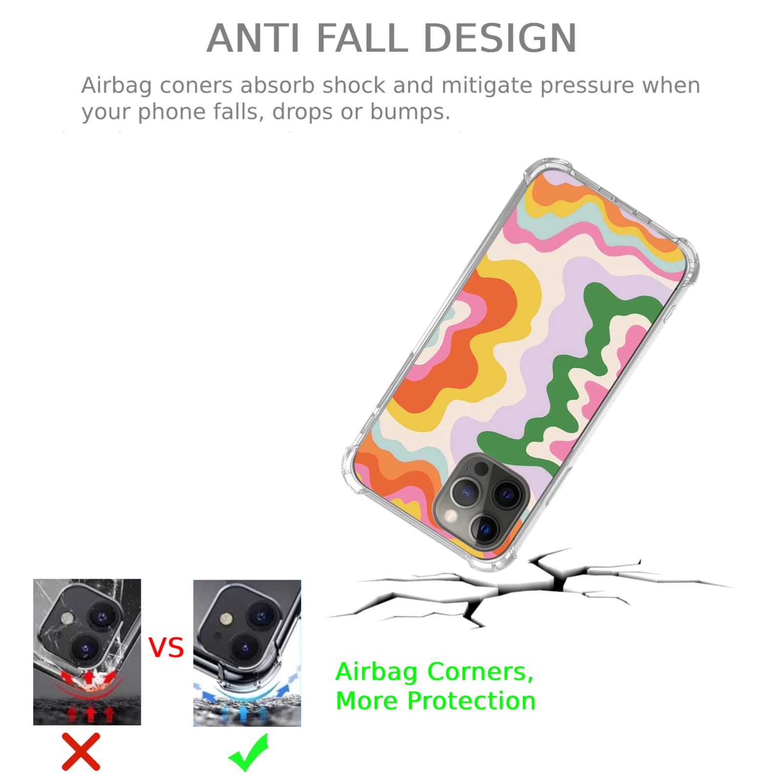 Groovy Swirls Colorful TPU Case for iPhone 11 Pro - Aesthetic Protective Bumper Cover with Artistic Design | Perfect for Music Festivals, Beach Days & Boho Style Lovers