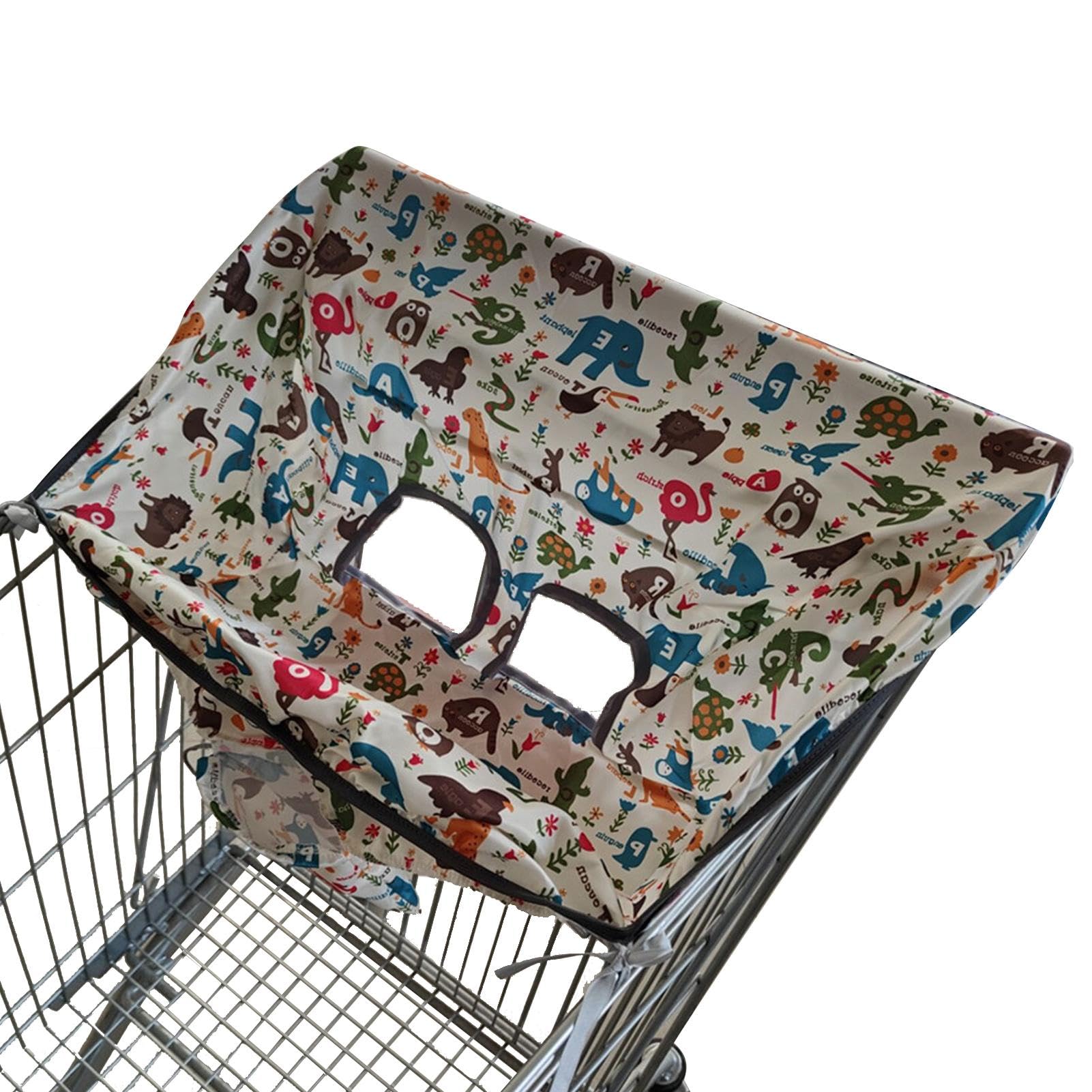 **Kids Shopping Cart with Cute Print - Easy to Clean, Fits Highchairs & Swings - Perfect for Pretend Play, Grocery Shopping & Indoor Fun**
