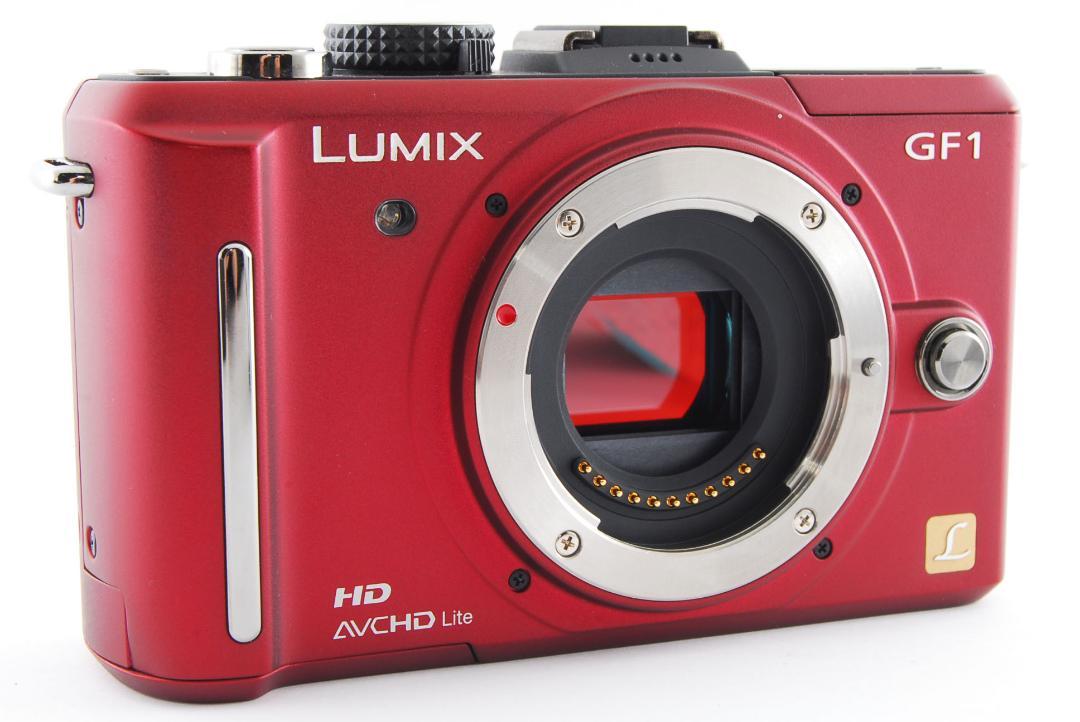 Panasonic Lumix DMC-GF1 12.1MP Mirrorless Digital Camera with Interchangeable Lenses (Red) - Perfect for Travel Photography, Vlogging & Street Shooting