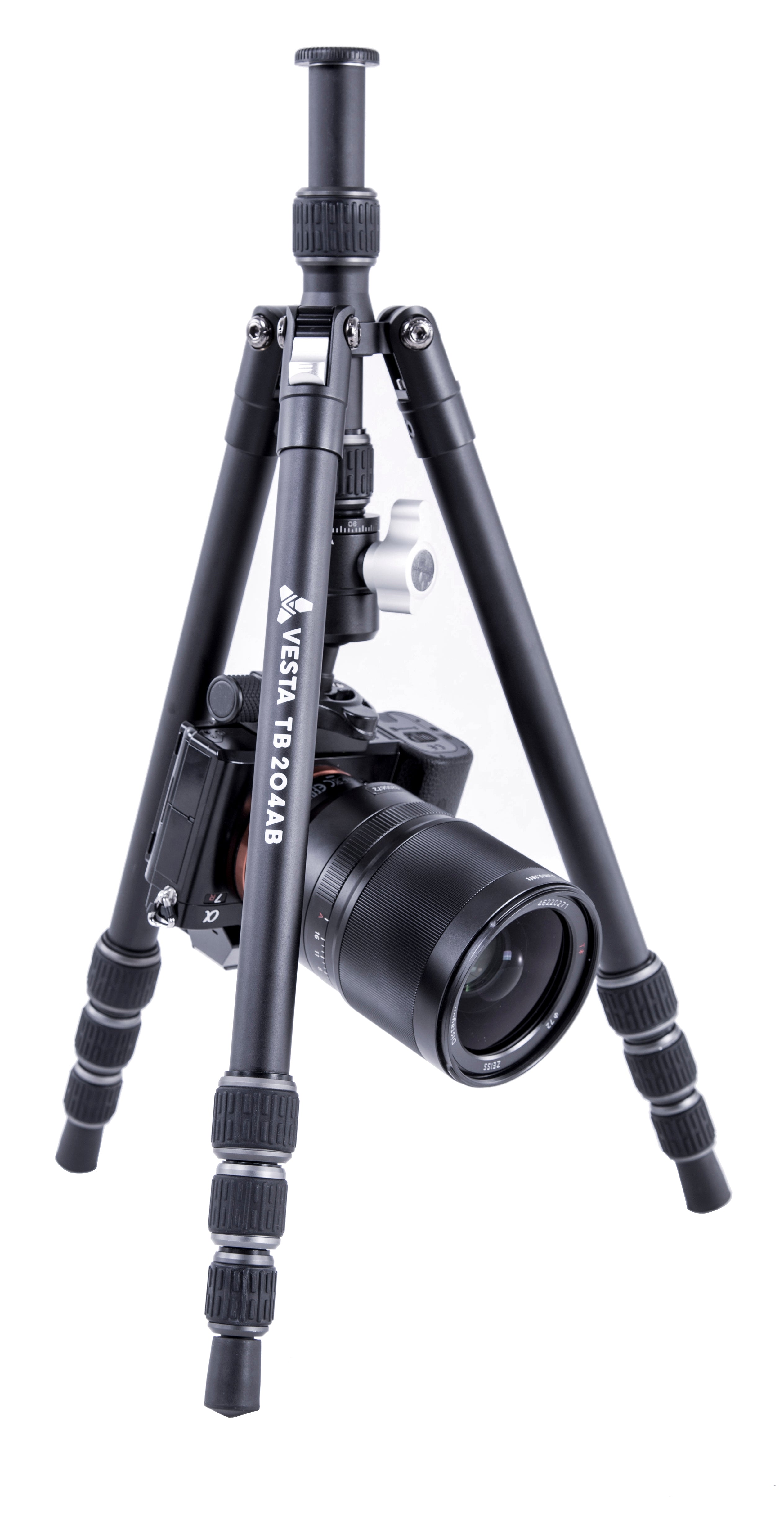 Vesta TB 204AB Professional Aluminum Tripod with T-46 Ball Head - Lightweight & Stable Camera Stand for Photography, Videography, Travel & Outdoor Shooting
