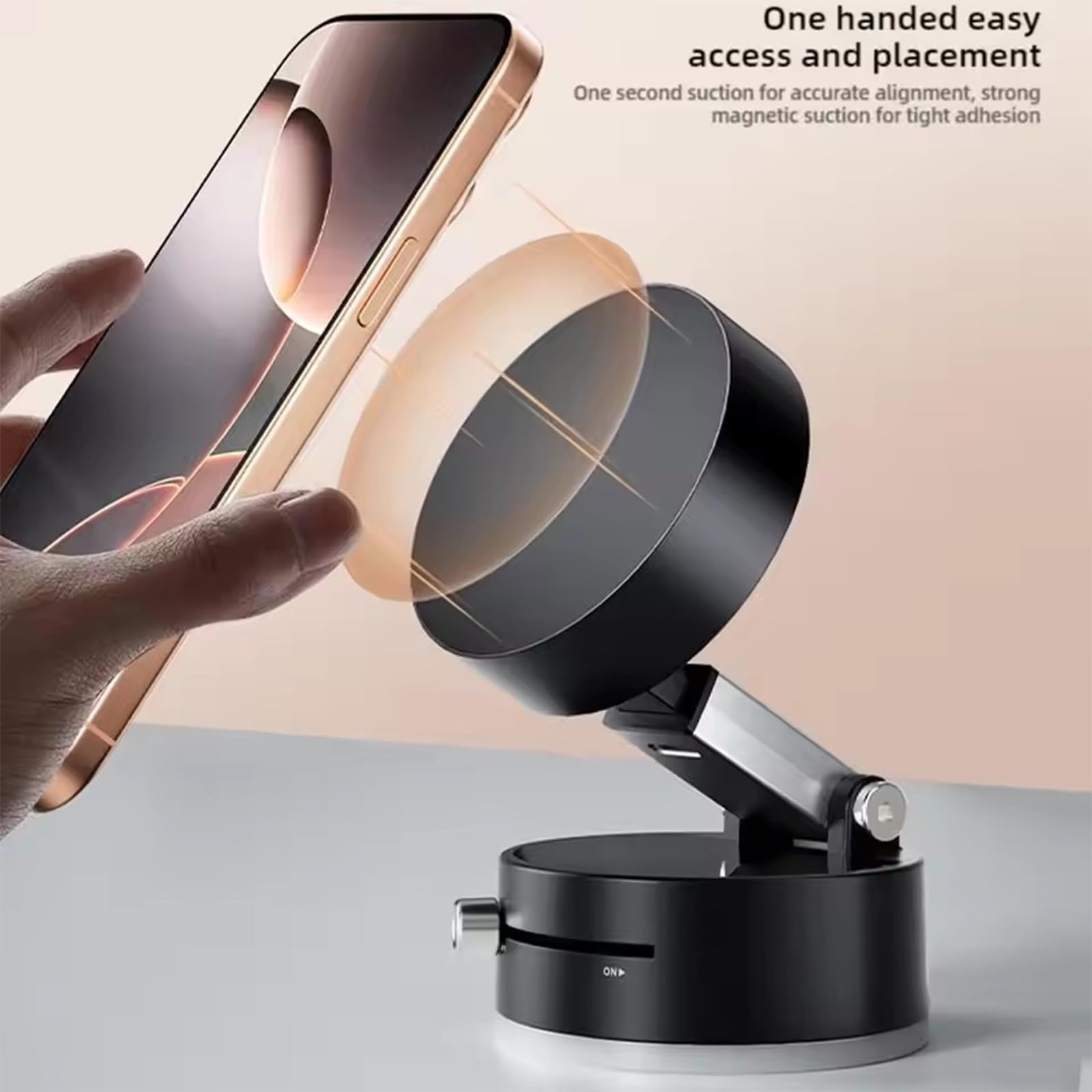 Foldable Magnetic Phone Holder - Adjustable Car & Gym Mount (White)