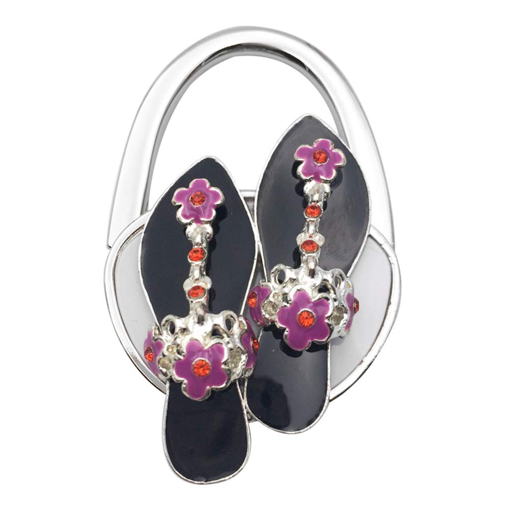 Foldable Metal Purse Hook - Portable Handbag Hanger for Tables, Restaurants & Travel - Durable Bag Holder for Women's Purses, Totes & Shopping Bags (Great for Dining Out, Shopping & Closet Storage)