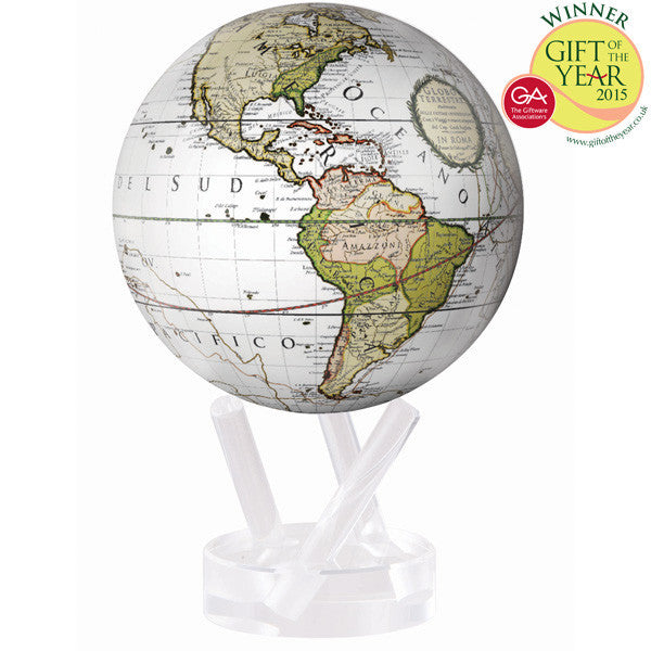 Mova Globe Cassini Terrestrial - Rotating Solar-Powered Globe for Home & Office Decor, Educational Gift for Kids & Adults - Perfect for Geography Learning, Desk Display, and Unique Home Decor