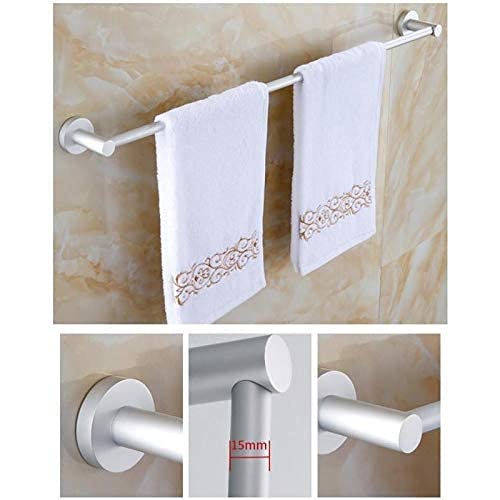 Stainless Steel Wall Mounted Bathroom Towel Bar - 40/50/60cm (15.75/19.69/23.62 Inch) White Finish - Space Saving Towel Rack for Bathroom, Kitchen & Laundry Room Organization