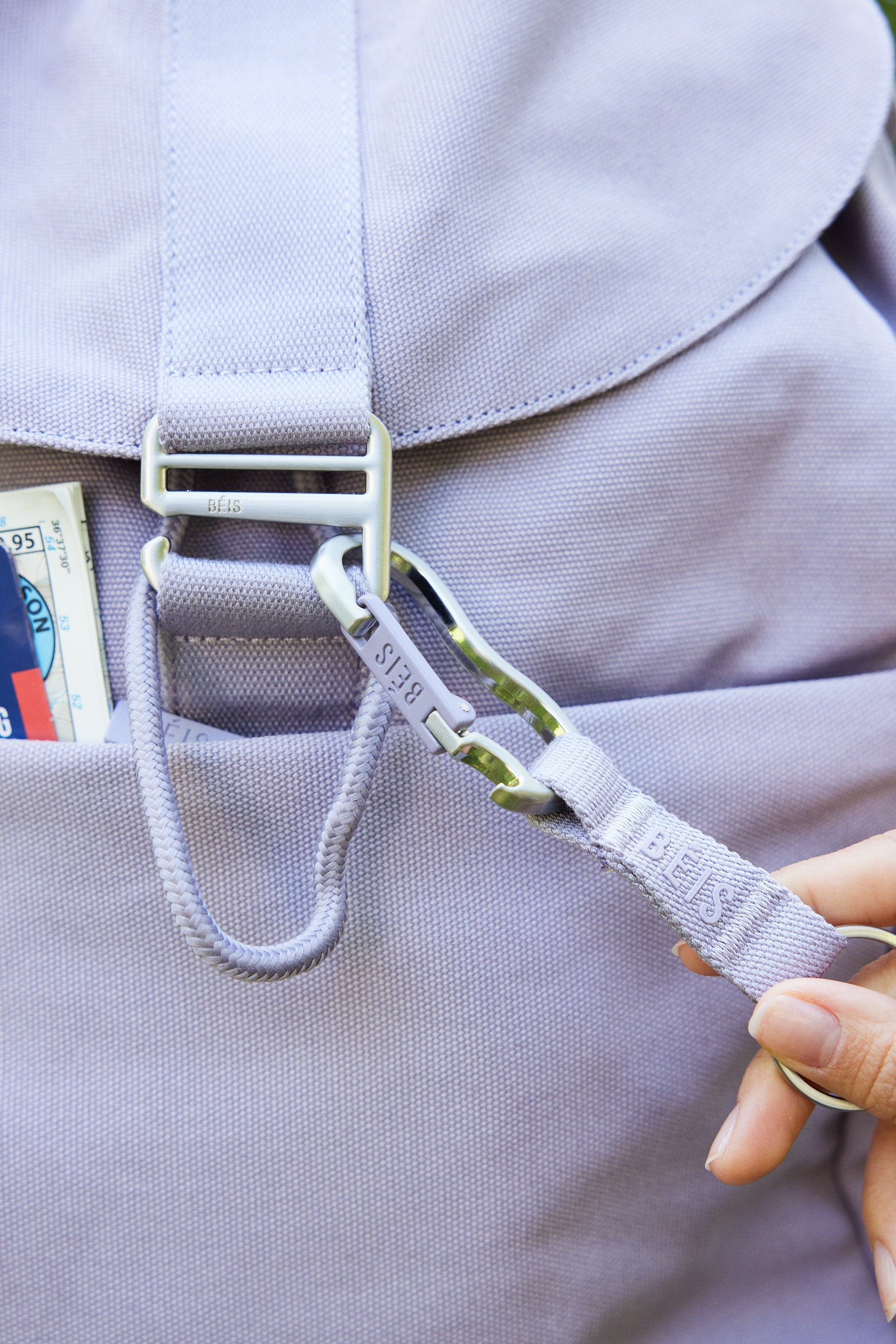 Premium Durable Lavender Carabiner Clip - Heavy Duty Climbing, Hiking, Camping & Outdoor Gear Accessories