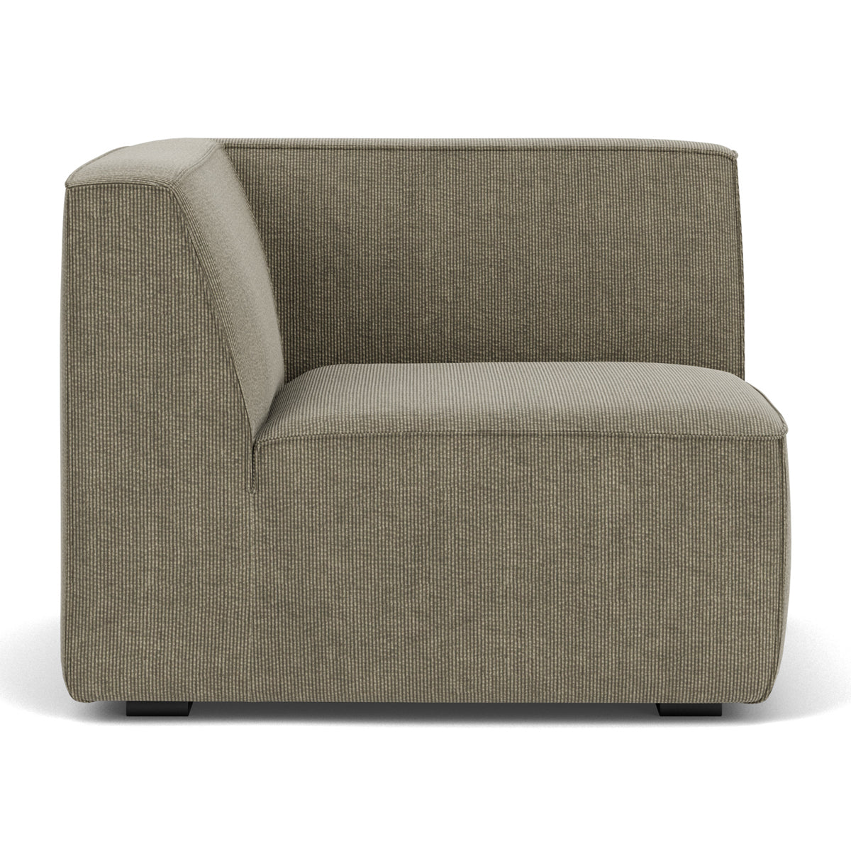 Luxury Dane Velvet 1-Seater Left Corner Modular Sofa - Modern Small Space Living Room Furniture for Apartments & Studios | Comfortable Single Seater Couch with Soft Velvet Fabric, Perfect for Relaxing, Reading or Watching TV