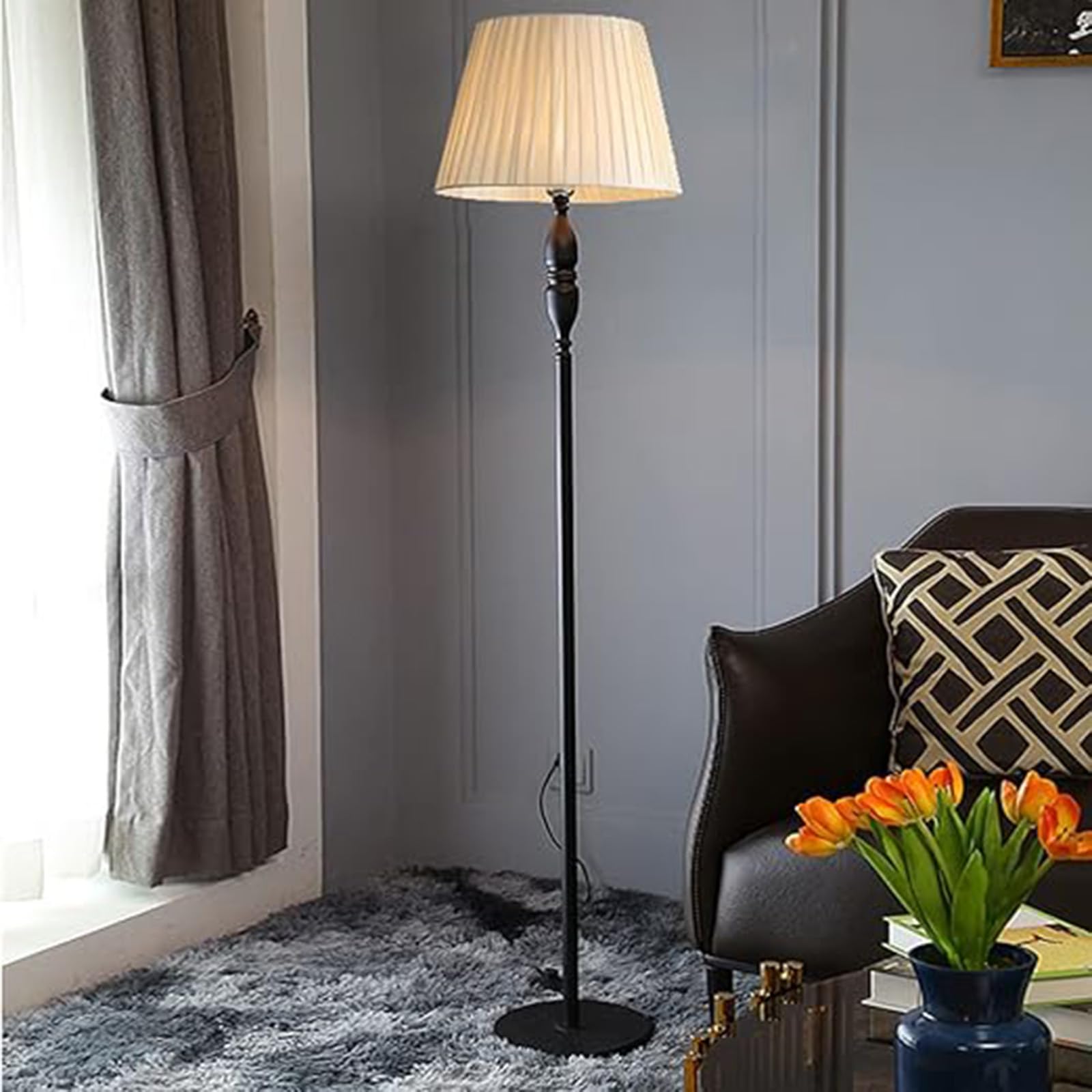 Apkaf Elegant Arc Floor Lamp - Dimmable Modern Arched Standing Light for Living Room, Bedroom, Office | Adjustable Tall Lamp for Reading, Working & Ambient Lighting
