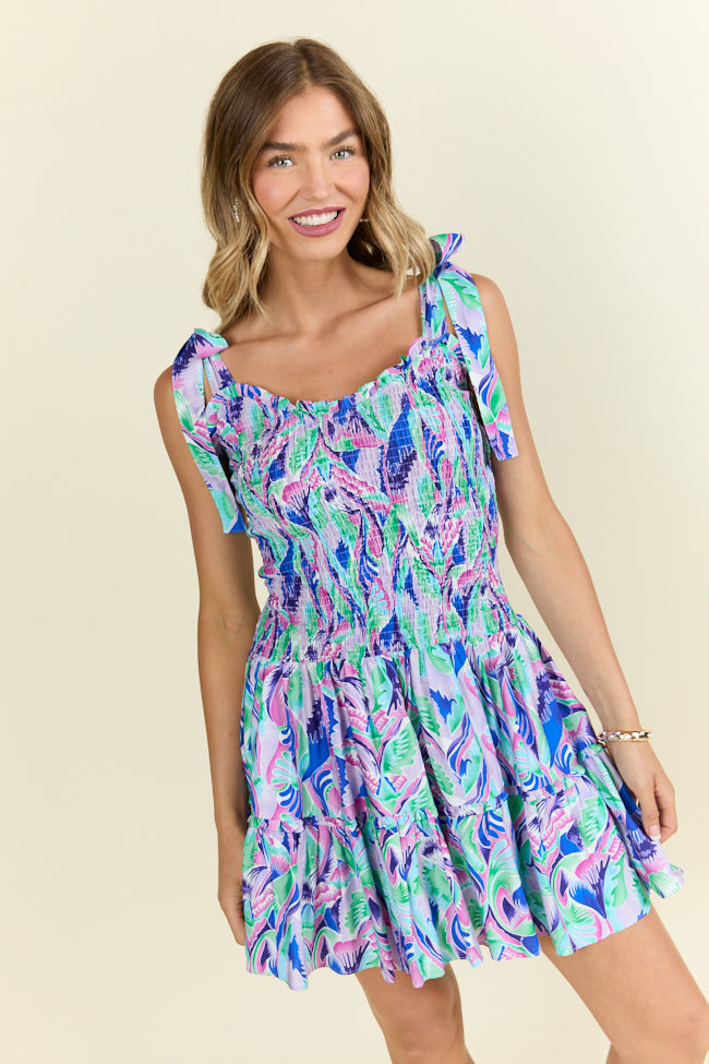 Colorful Feather Print Mini Dress - Flirty & Fun Party Outfit for Women | Perfect for Night Out, Club, Date Night & Summer Events