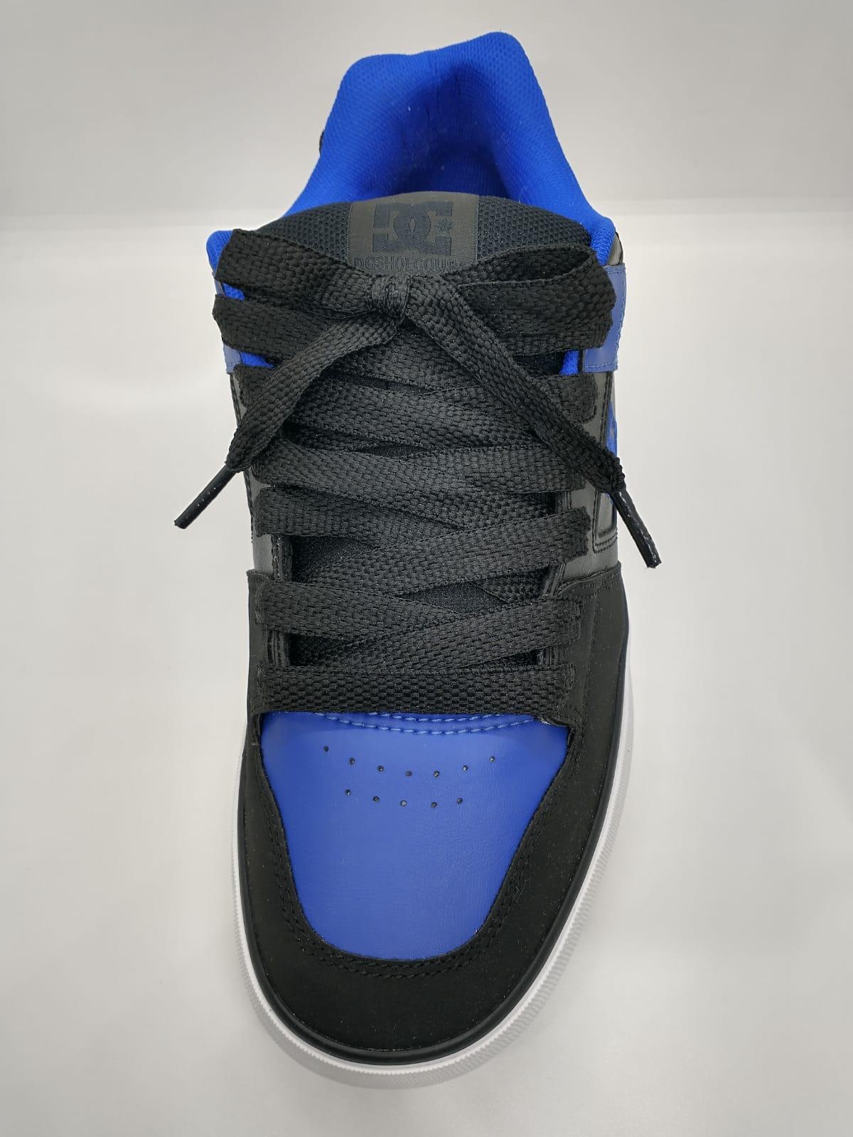 DC Pure BR4 Skate Shoes for Men - Black & Blue High-Performance Sneakers for Skateboarding, Streetwear & Casual Wear