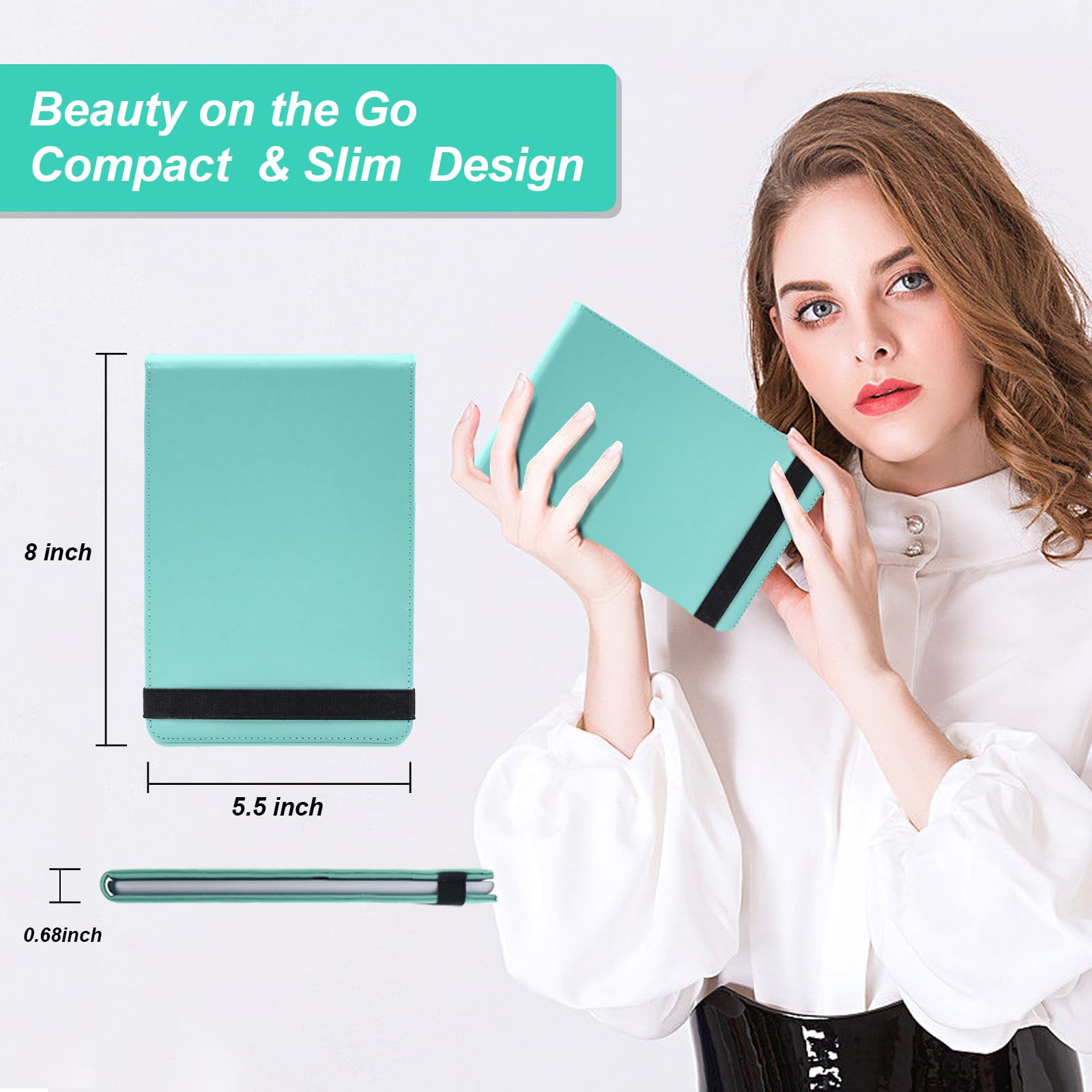 Portable LED Travel Makeup Mirror with 3.5