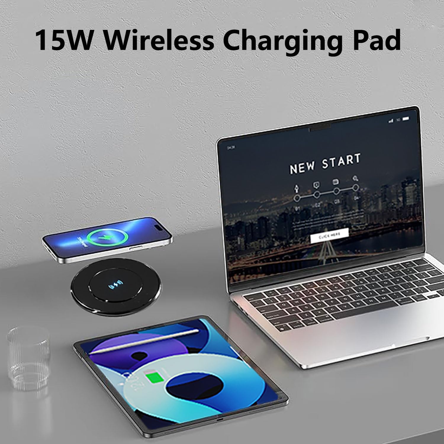 Smart Pop-Up Outlet for Countertop - 15W Wireless Charger, 20W PD, 3 AC Outlets & 2 USB Ports with Mobile APP Control - Perfect for Home Office, Kitchen & Dorm Room