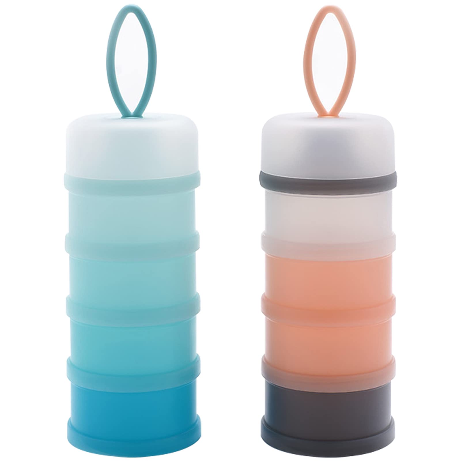 2-Pack Liwein 4-Layer Baby Formula Dispenser - Portable Travel Powder Container for Infant Feeding | Perfect for On-the-Go Parents, Daycare & Outdoor Activities
