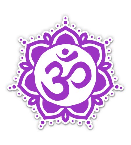 7 Chakra Sahasrara Vinyl Sticker - 3 Inch Waterproof Decal for Car, Laptop, Water Bottle, Phone - Spiritual Yoga Meditation Decor & Personalization