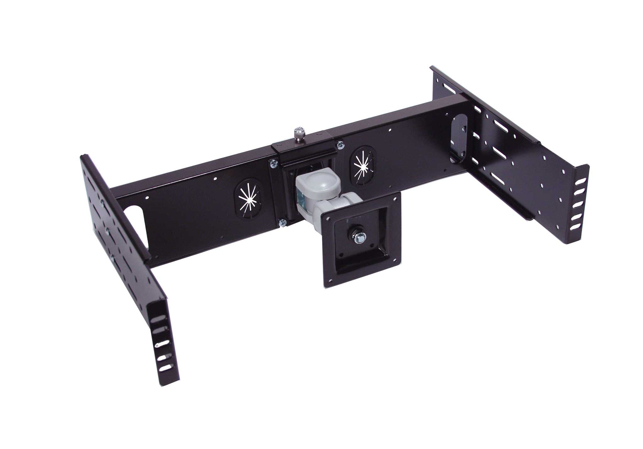 RLCD-FRAME2BK12K1 VESA LCD Monitor/TV Rackmount Adapter Kit - Compatible with 15-24 inch Screens & Intel NUC Mini PC - Fits 2/4 Post 19