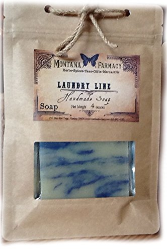 Montana Farmacy Handmade Soap - Fresh Linen Scented Laundry Bar for Clothes & Delicates | Eco-Friendly, Natural Cleaning for Home & Travel
