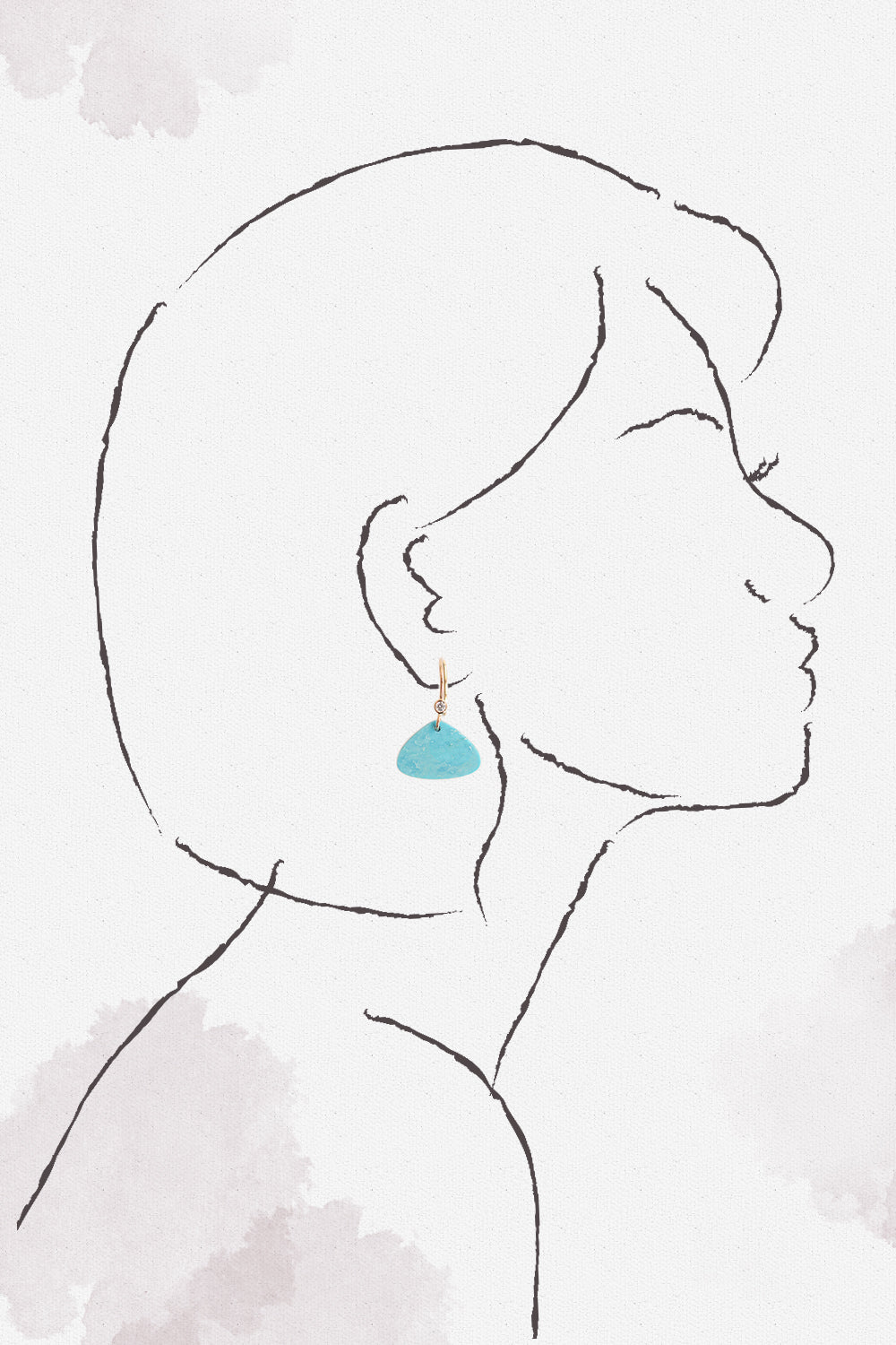 Triangular Drop Earrings - Turquoise Gemstone Dangle Earrings for Women | Perfect for Parties, Weddings & Everyday Wear