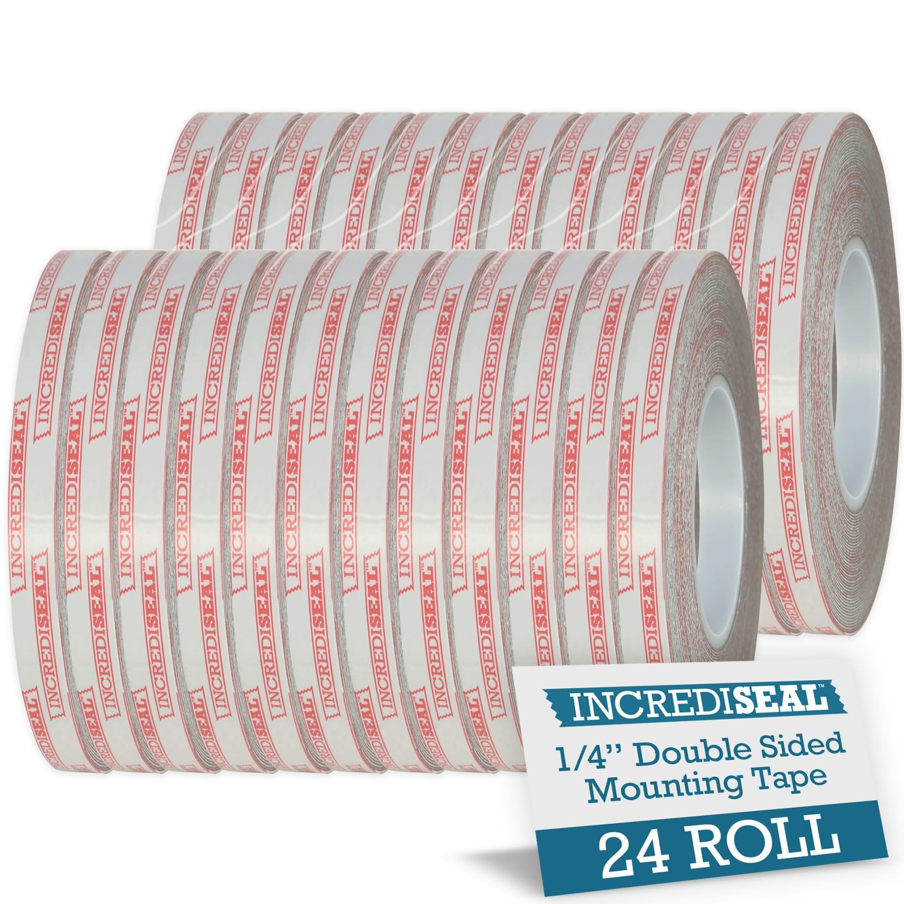 **IncrediSeal Double-Sided Permanent Mounting Tape – Heavy Duty Adhesive for Rock, Concrete, Brick & Drywall – Strong Bonding Alternative to Rivets – Indoor & Outdoor Use, Gray, 1 Inch x 18 Yards (6 Rolls) – Perfect for Hanging Signs, Mirrors, Shelves & Home Decor**