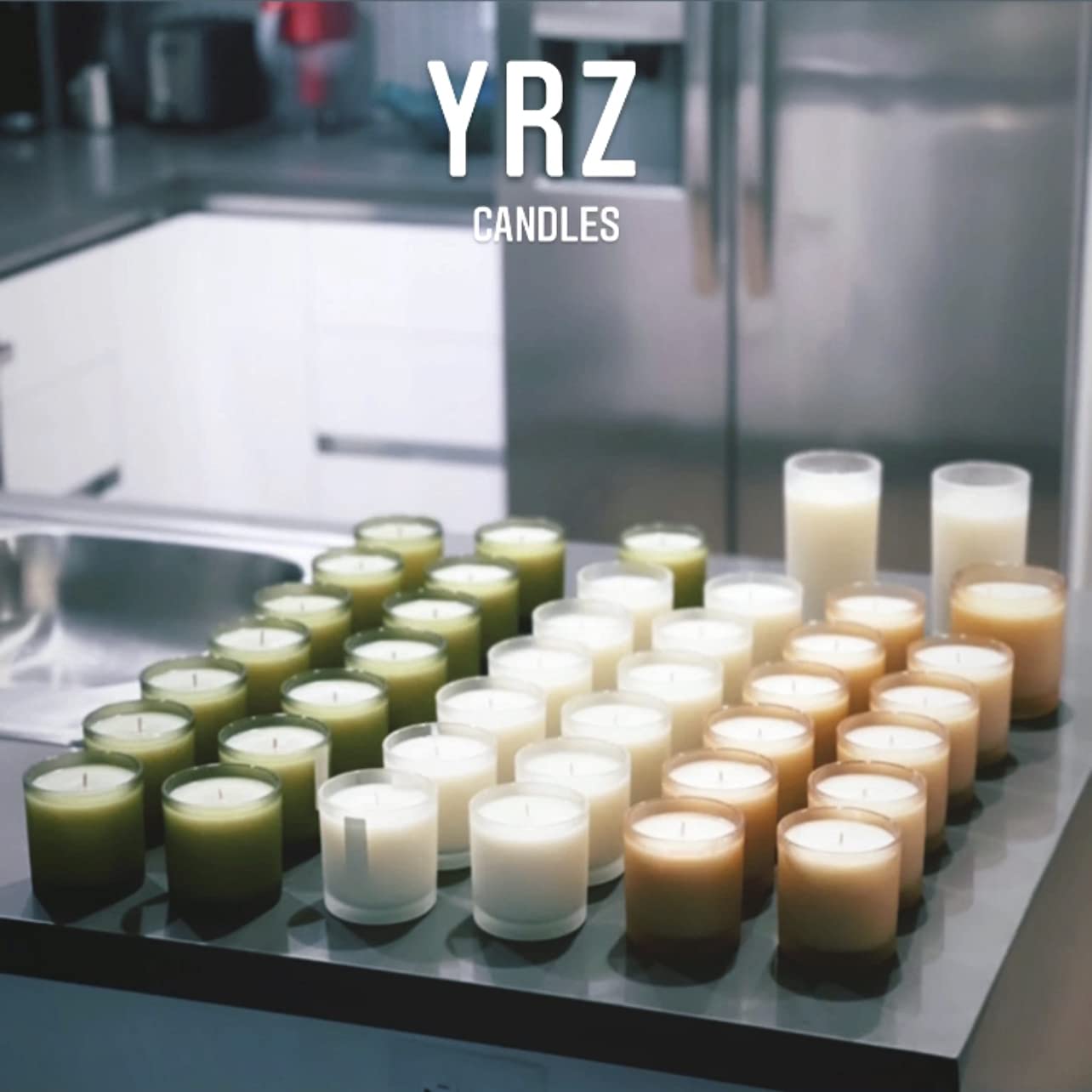 YRZ Candles - White Grapefruit, Peach & Jasmine Scented Soy Candle | Hand-Poured in Los Angeles | 45-Hour Burn Time | 7 Oz Jar | Perfect for Relaxation, Spa Days & Home Decor