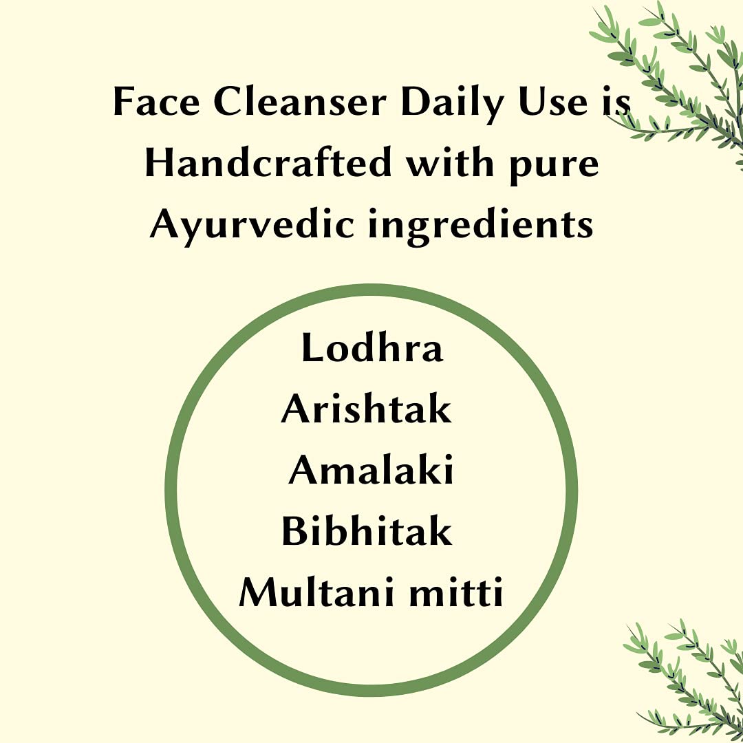 Best Ayurvedic Face Wash Powder for Daily Use - Deep Cleansing, Moisture Balance & Pore Tightening - 50g | Perfect for Sensitive & Oily Skin Care Routine