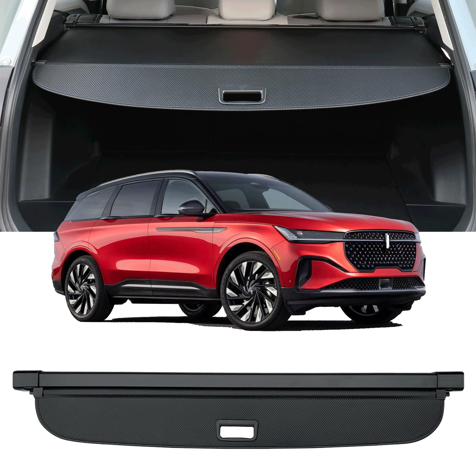2024-2025 Lincoln Nautilus Retractable Cargo Cover - Premium Trunk Security Shade for SUV Accessories | Protects Luggage & Keeps Items Organized (Perfect for Road Trips, Groceries & Outdoor Gear Storage)