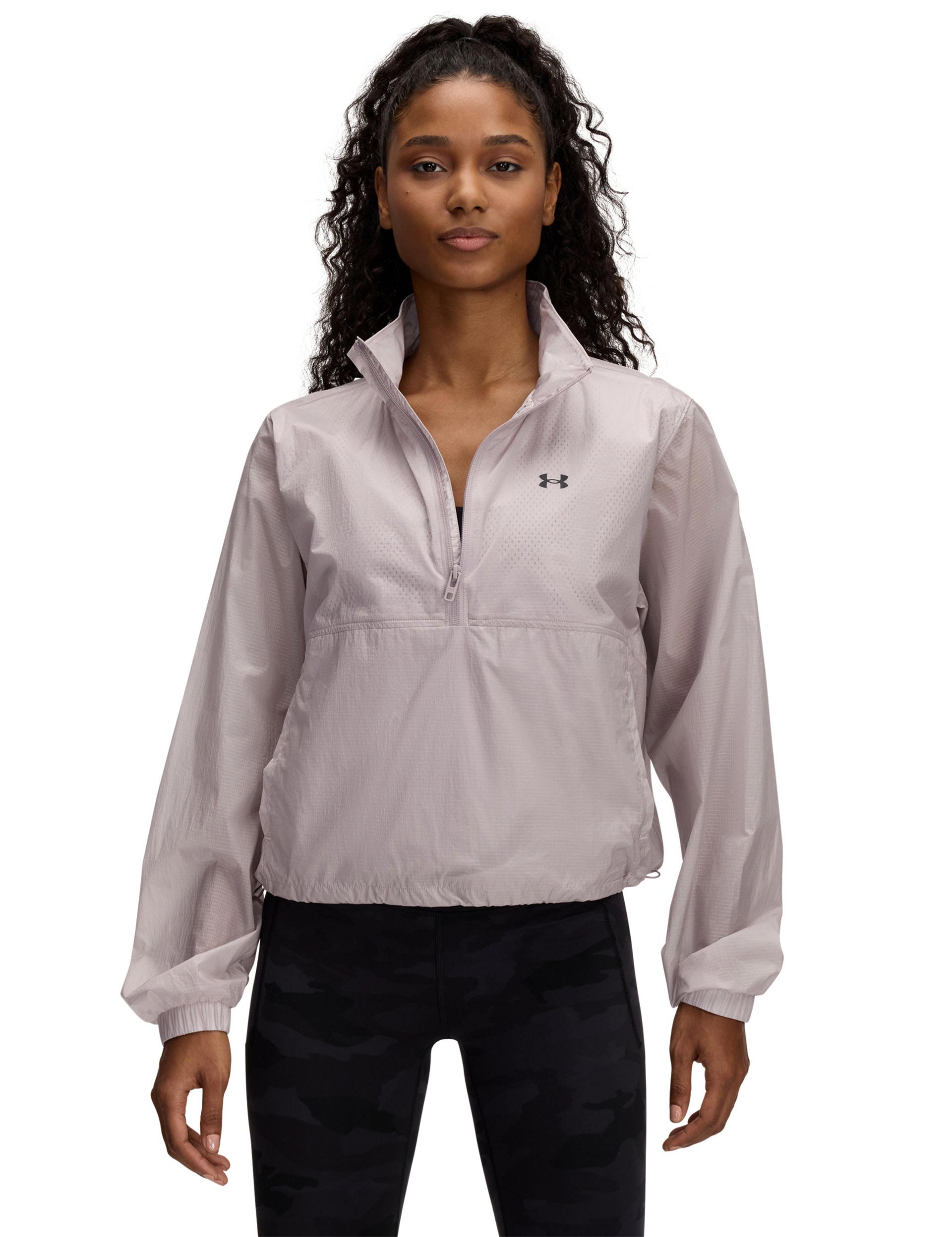 Rival Woven 1/2 Zip Anorak Jacket - Grey Dawn/Black - Lightweight Outdoor Pullover for Hiking & Casual Wear