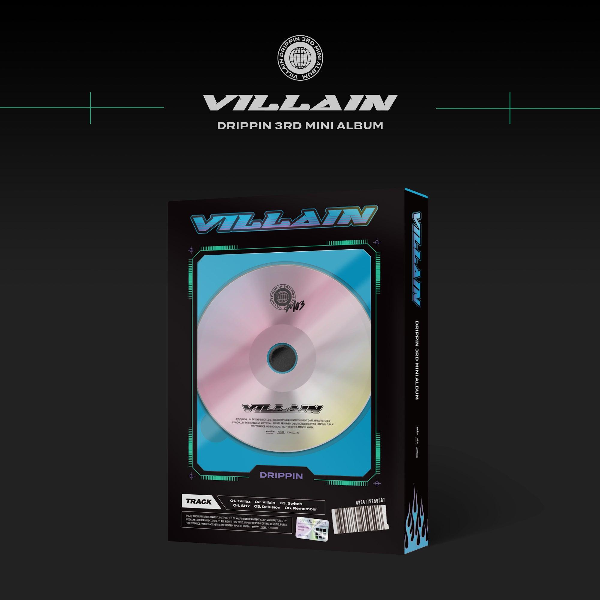 DRIPPIN 3RD MINI ALBUM 'VILLAIN' - Kpop Album | Official Merchandise for Kpop Fans | Perfect for Collection, Gifts & Fan Meetings