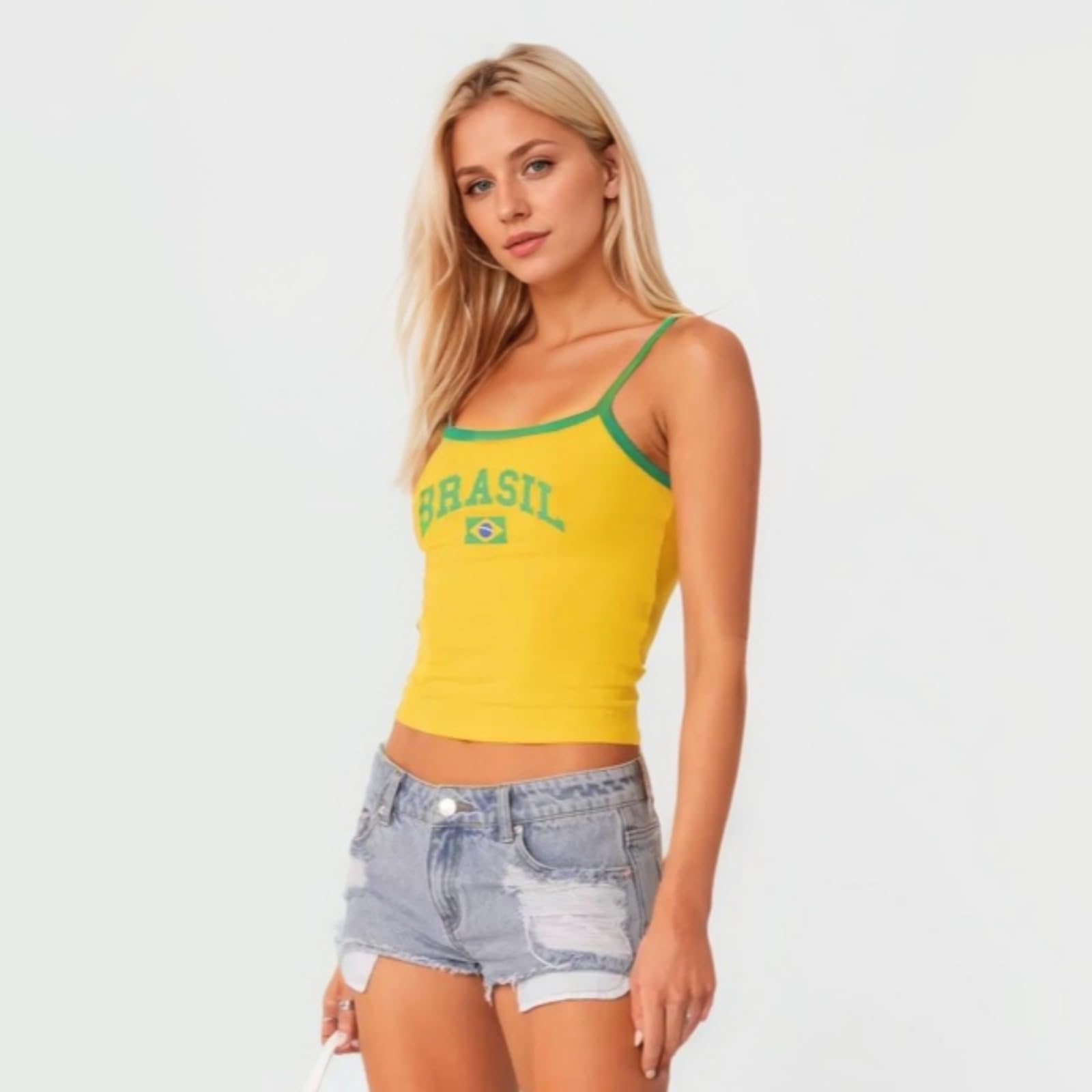 Vintage Graphic Baby Tees for Women - Y2K Brazil Jersey & Mexico Shirt - 2000s Retro Summer Tops for Casual Wear, Parties & Going Out