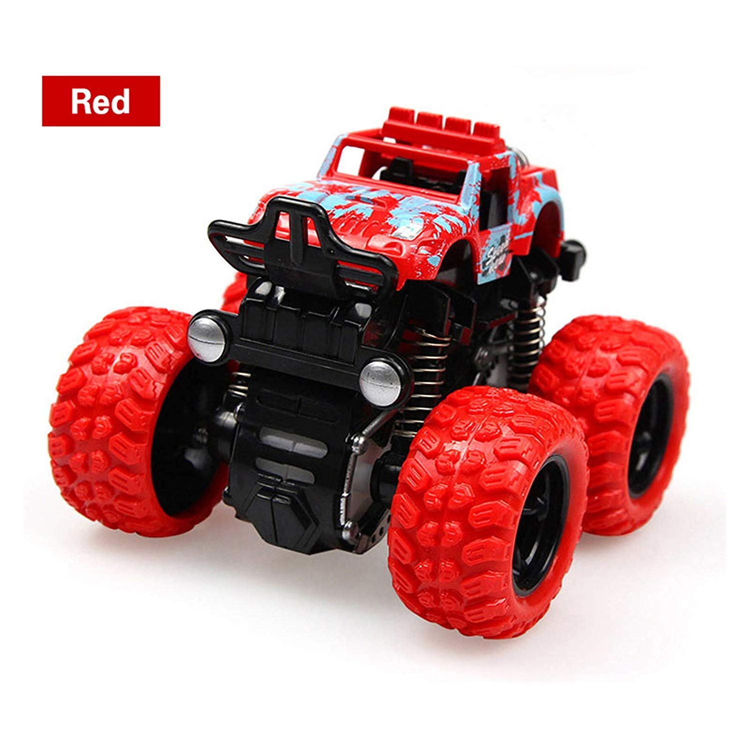 Captech Toys Monster Trucks - Friction Powered Cars for Kids & Toddlers, Durable Inertia Car Toys with Multi-Color Design - Perfect for Indoor Play, Birthday Gifts & Racing Games