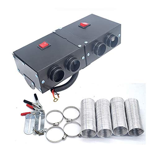 MACHSWON 24V 500W Portable Car Heater Defroster - 4-Port Windscreen Demister & Warm Air Fan for Trucks, RVs, and Winter Driving - Fast Defrosting Solution for Foggy Windows