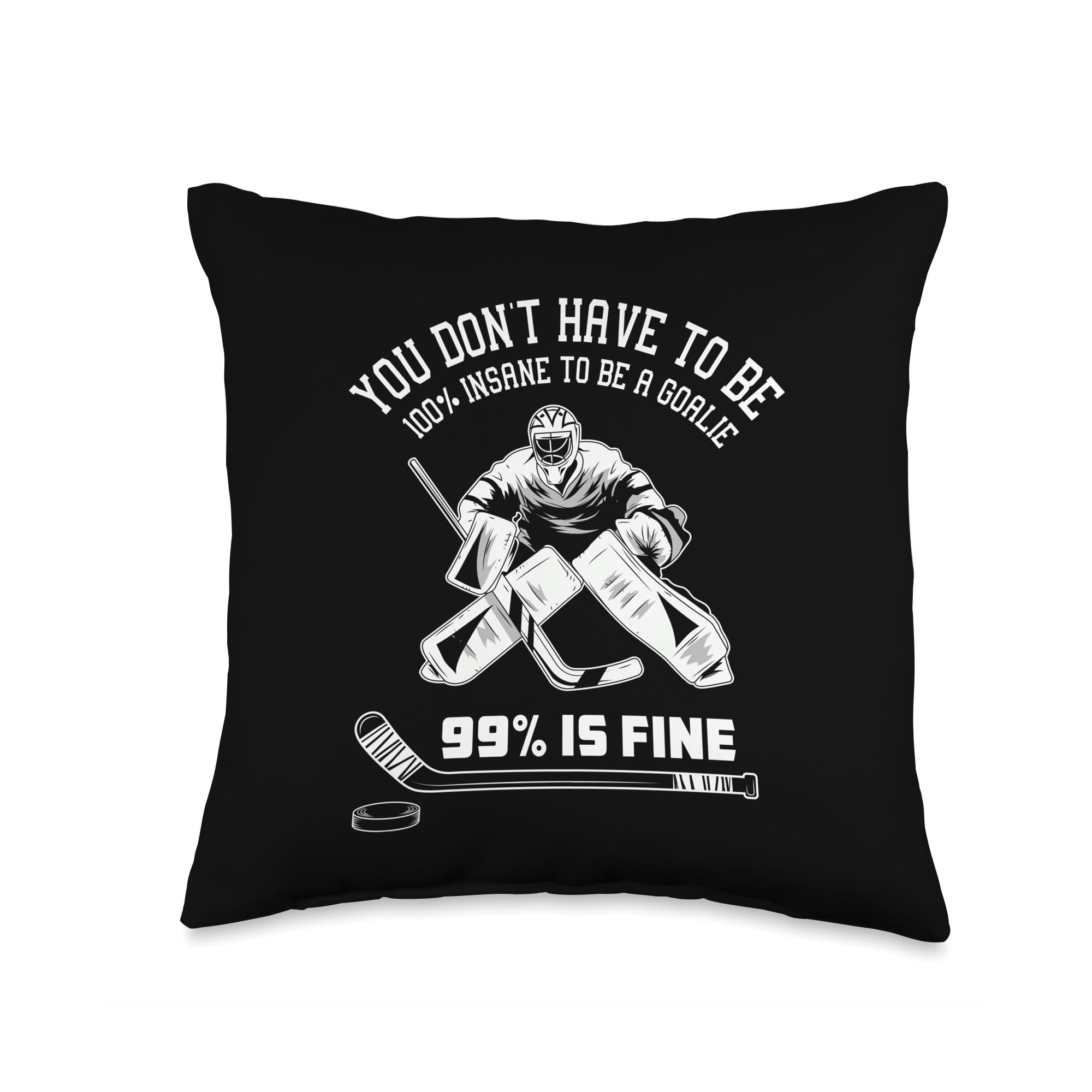Ice Hockey Goalie Throw Pillow - Soft Decorative Cushion for Hockey Fans, Players & Goalies - Perfect for Game Rooms, Man Caves & Sports Themed Decor