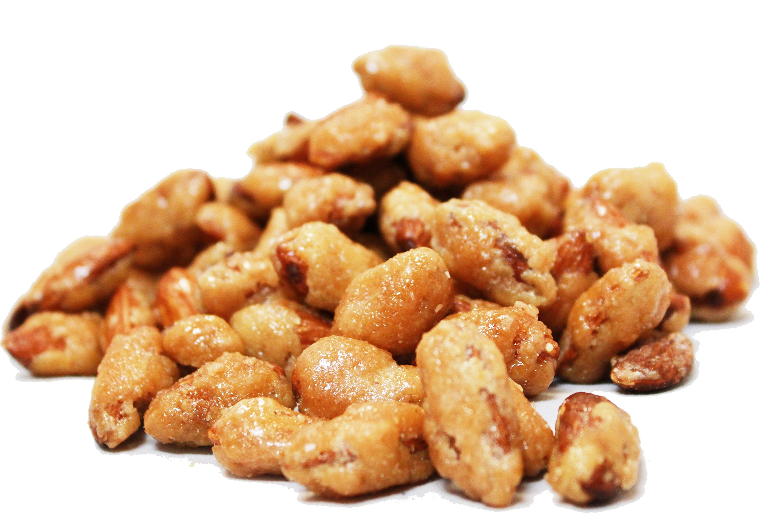 Delicious Gourmet Toffee Coated Almonds - 2lb Bulk Bag - Sweet Crunchy Caramelized Nuts Snack - Perfect for Parties, Gifts & Healthy Snacking