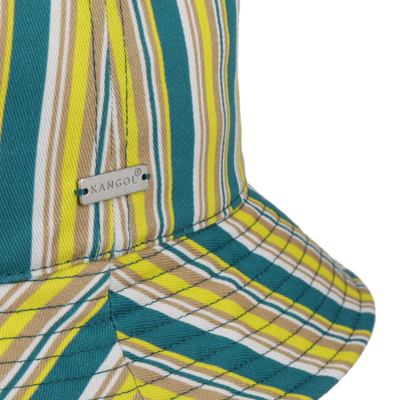 Vintage 70s Striped Bucket Hat by Kangol - Retro Cotton Cloth Sun Hat for Men & Women - Perfect for Beach, Music Festivals & Summer Outfits