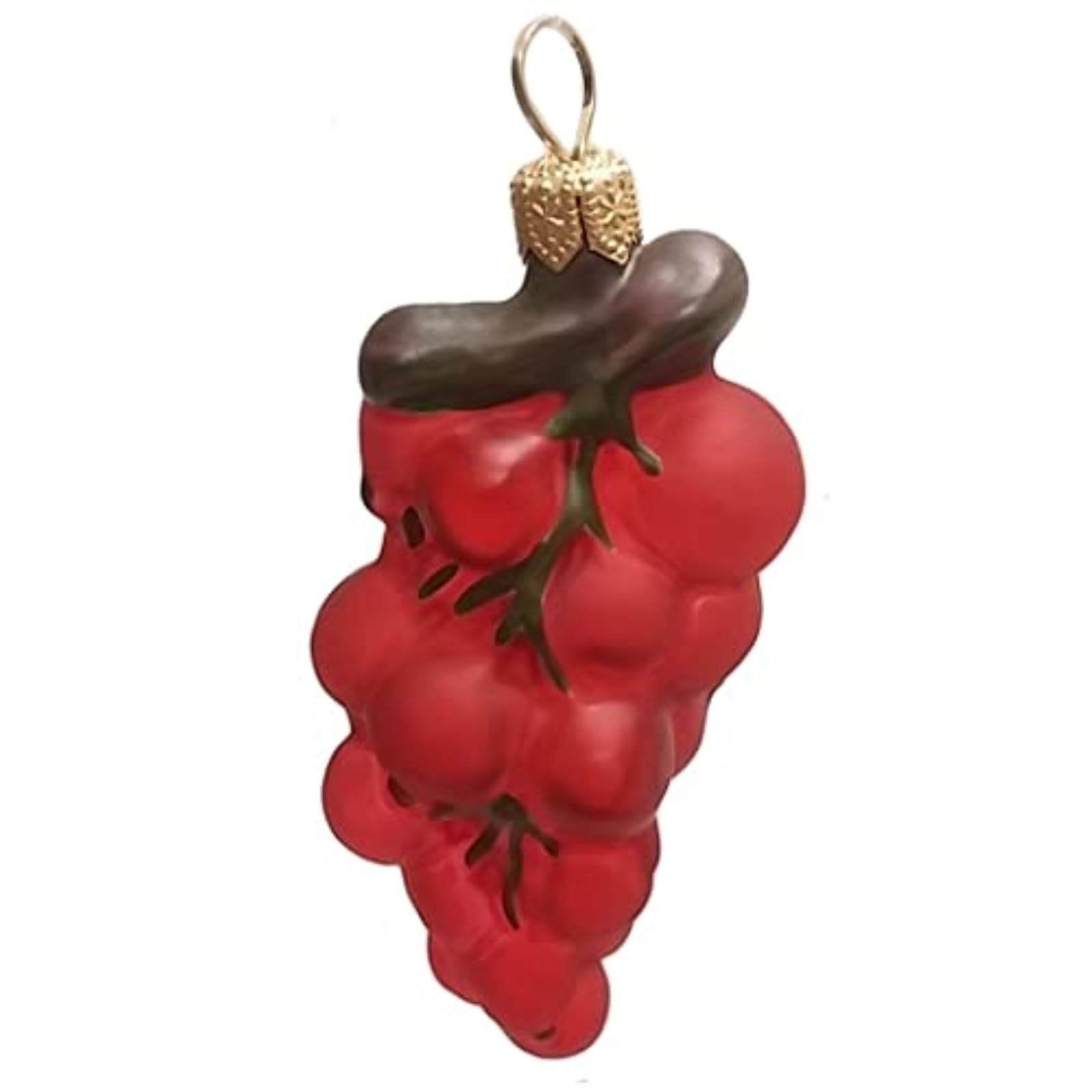 Handmade Red Currant Blown Glass Christmas Ornament - Elegant Holiday Tree Decor for Xmas, Winter, and Home Festive Decorations