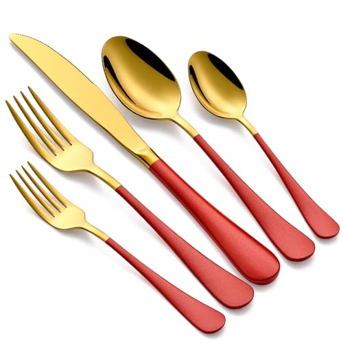 Gold and red