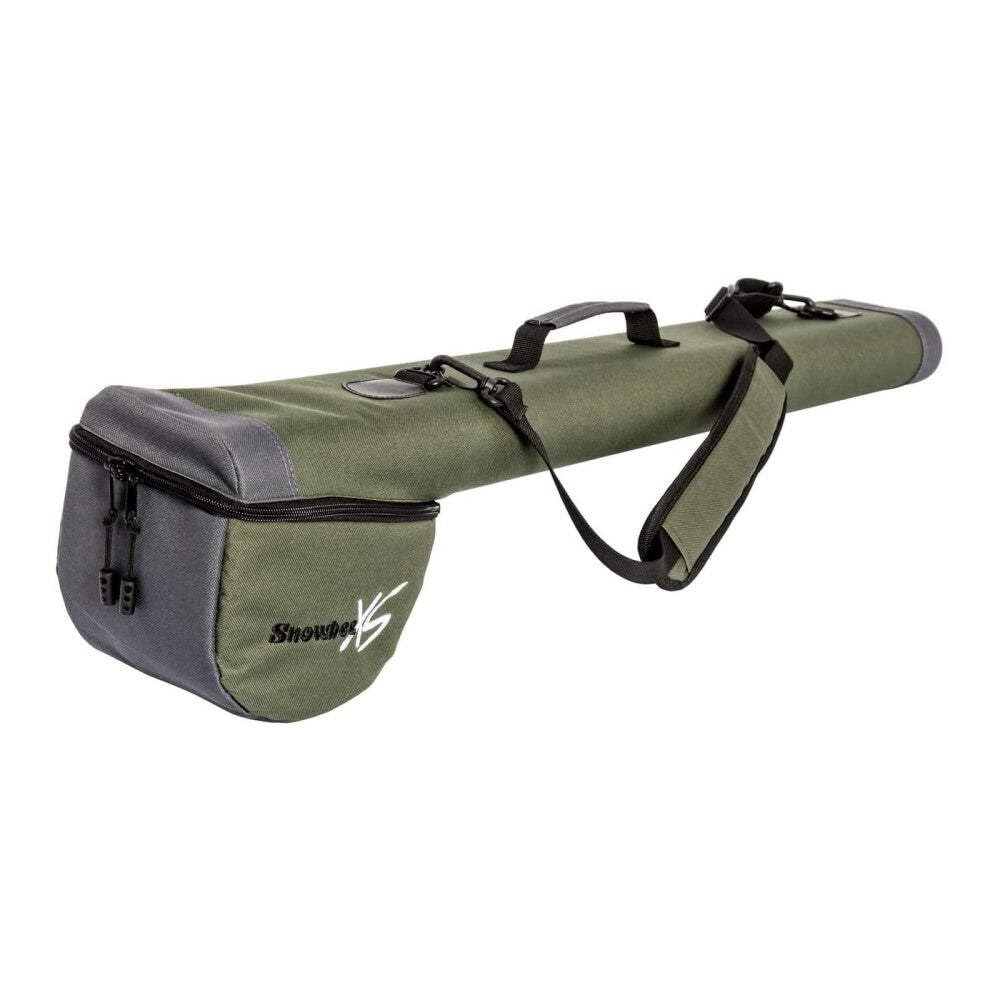 Snowbee Travel Fly Rod and Reel Case - Durable Sage Green/Grey Fishing Gear Storage for Travel & Outdoor Adventures