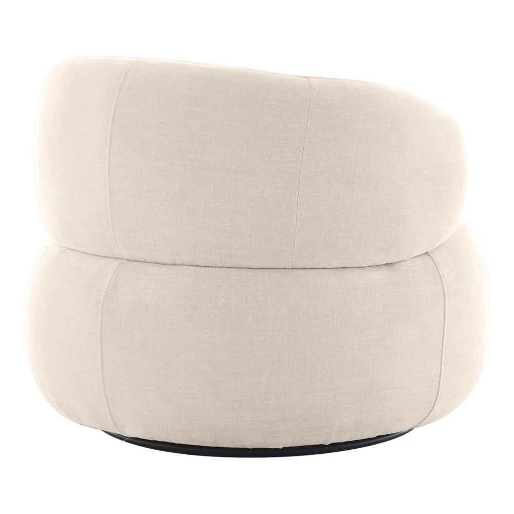 Greenwich Occasional Chair - Natural Chenille Upholstered Accent Chair for Living Room, Bedroom & Office - Comfortable Modern Lounge Seating for Relaxing & Reading