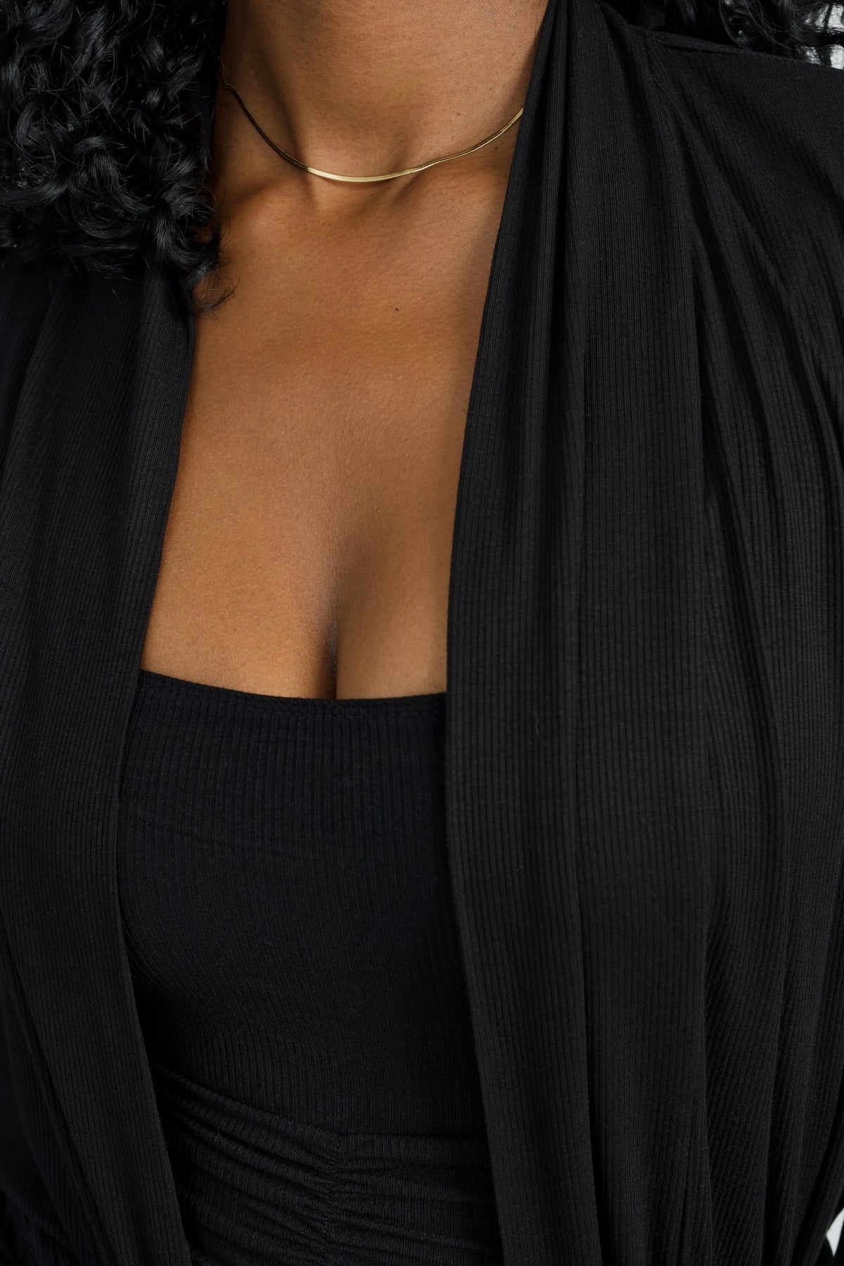 Lina Robe Jet - Soft & Comfortable Women's Bathrobe for Spa, Lounge & Relaxation at Home