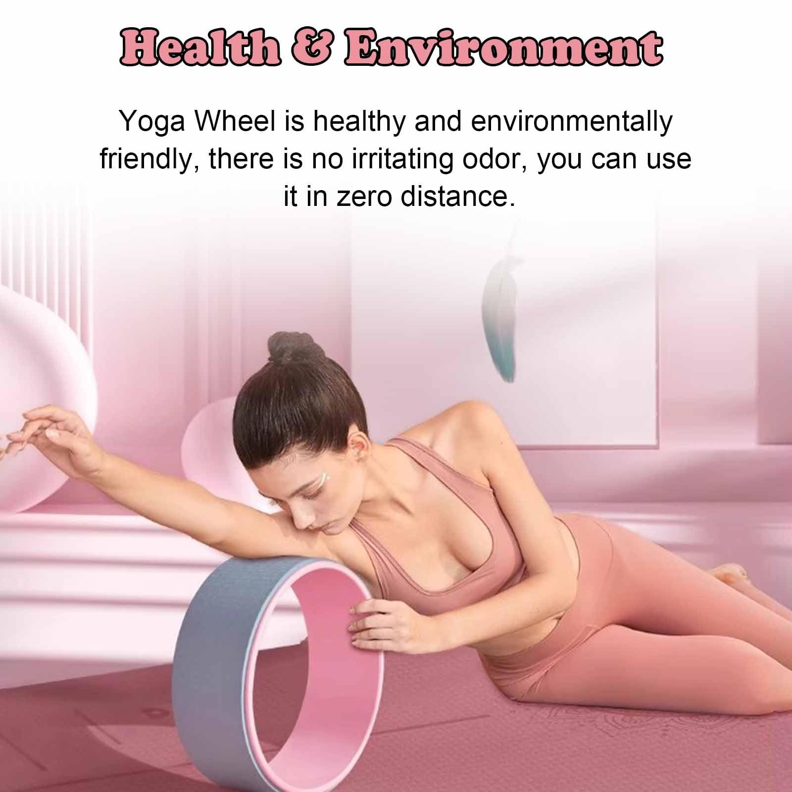 Chirp Wheel Yoga Back Roller for Back Pain Relief - Pink & Purple Massage Wheel for Fitness, Stretching, Gym, Yoga & Dance - Home & Studio Use for Spinal Alignment & Muscle Relaxation