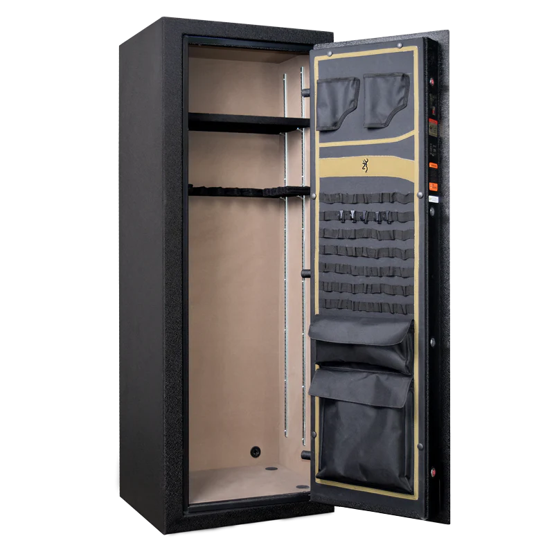 Browning YS12 Yellowstone Series Closet Gun Safe - Biometric Fingerprint & Keypad Lock, Compact Handgun Safe for Home, Office, or Travel - Secure Firearm Storage for Bedside, Car, and Closet Use