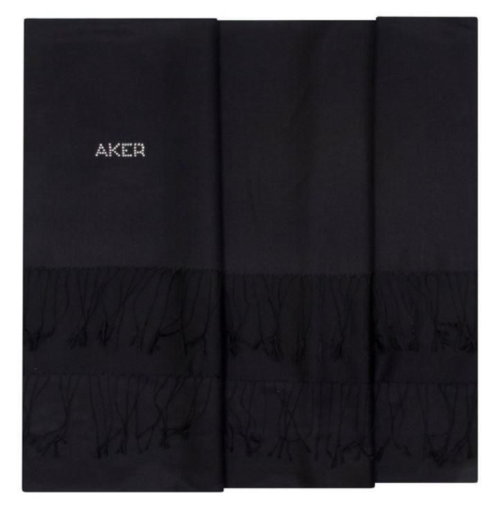 Luxury Black Silk Shawl with Swarovski Crystals - Elegant Women's Fashion Scarf for Evening Parties, Weddings & Special Occasions