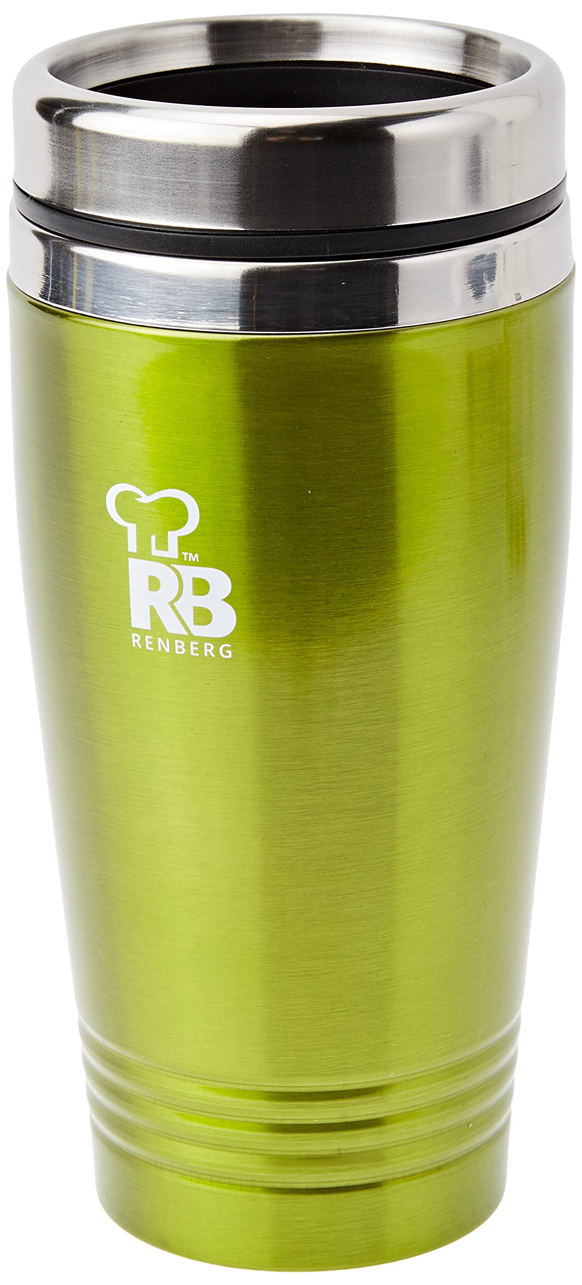 Renberg Viaggio Insulated Travel Mug - 425ml (14oz) Stainless Steel Coffee Thermos, Leak-Proof & Heat Retention - Perfect for Commuting, Camping & Office Use