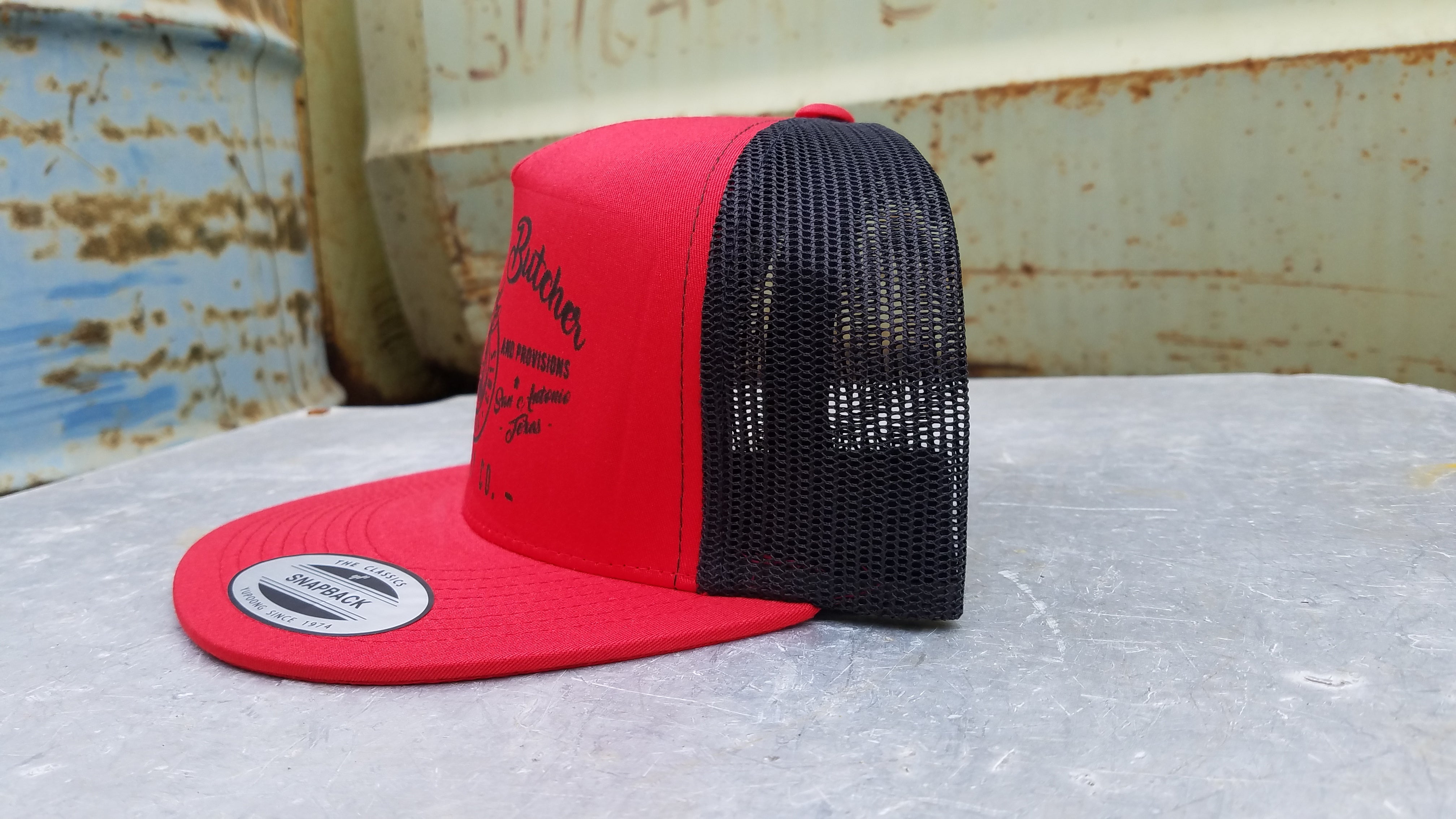 Rodriguez Butcher Supply Trucker Hat - Adjustable Mesh Back Baseball Cap for Chefs, BBQ & Outdoor Cooking Enthusiasts - Perfect for Grilling, Smoking & Butchering