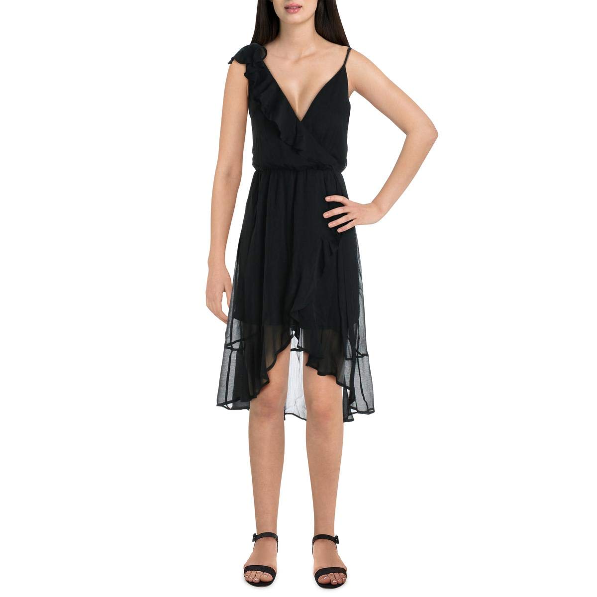 MAX & ASH Women's Ruffled Wrap Dress for Cocktail Party & Evening Wear